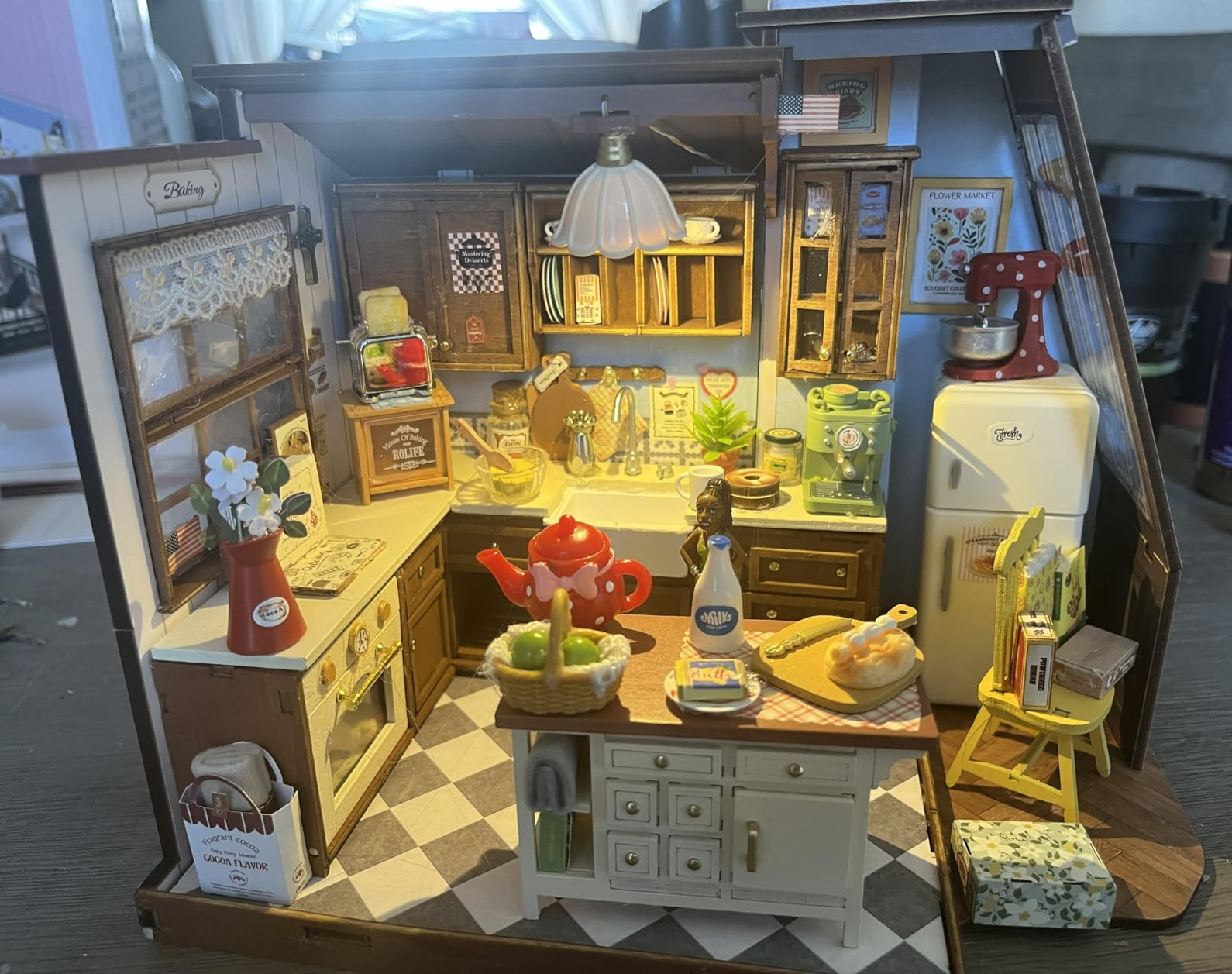 Rolife DIY Miniature House Kit for Adults, Mini Wooden Dollhouse Kit, Tiny House Diorama Building Kits-Birthday Christmas Craft Hobbies Gift for Teens Kids (Baking Kitchen) customer photo 2