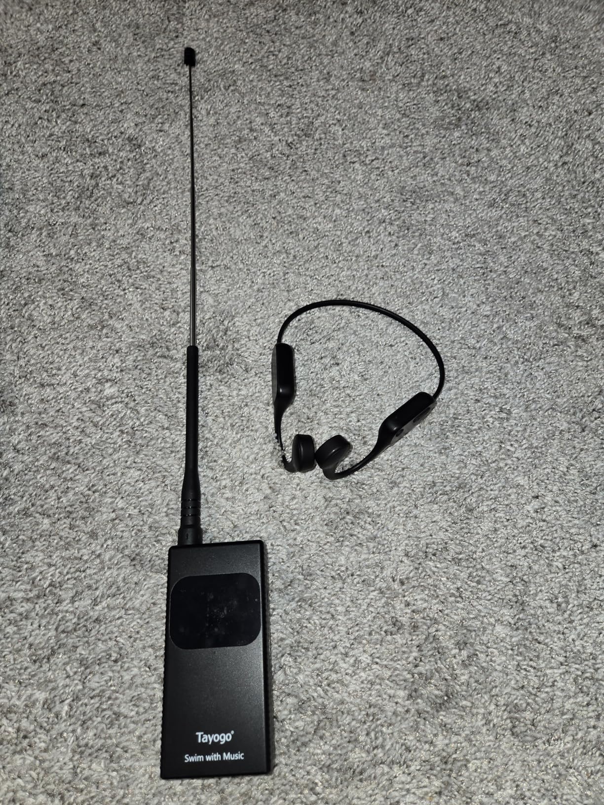 Tayogo Swimming Headphones, Waterproof Bone Conduction Headsets, Swim Coach Communicator, Waterproof Headphones for Spotify, Amazon Music, YouTube, Stream with Your Swimming, NO MP3 Download customer photo 2