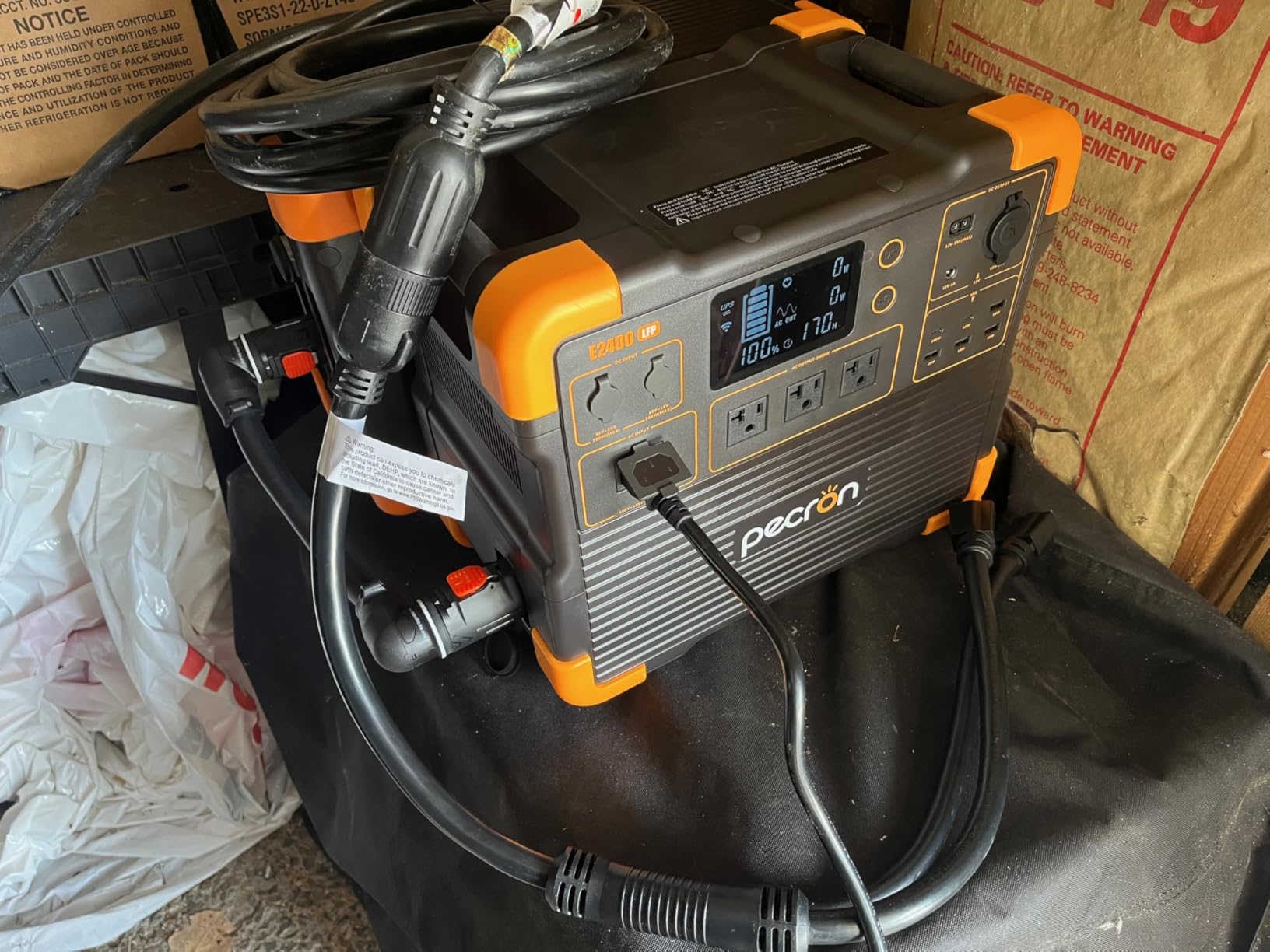 PECRON Portable Power Station E2400LFP, 2048Wh Solar Generator Backup, 2400W LiFePO4 Battery Expandable to 8192Wh, Fast Charging in 1.5 Hrs customer photo 1