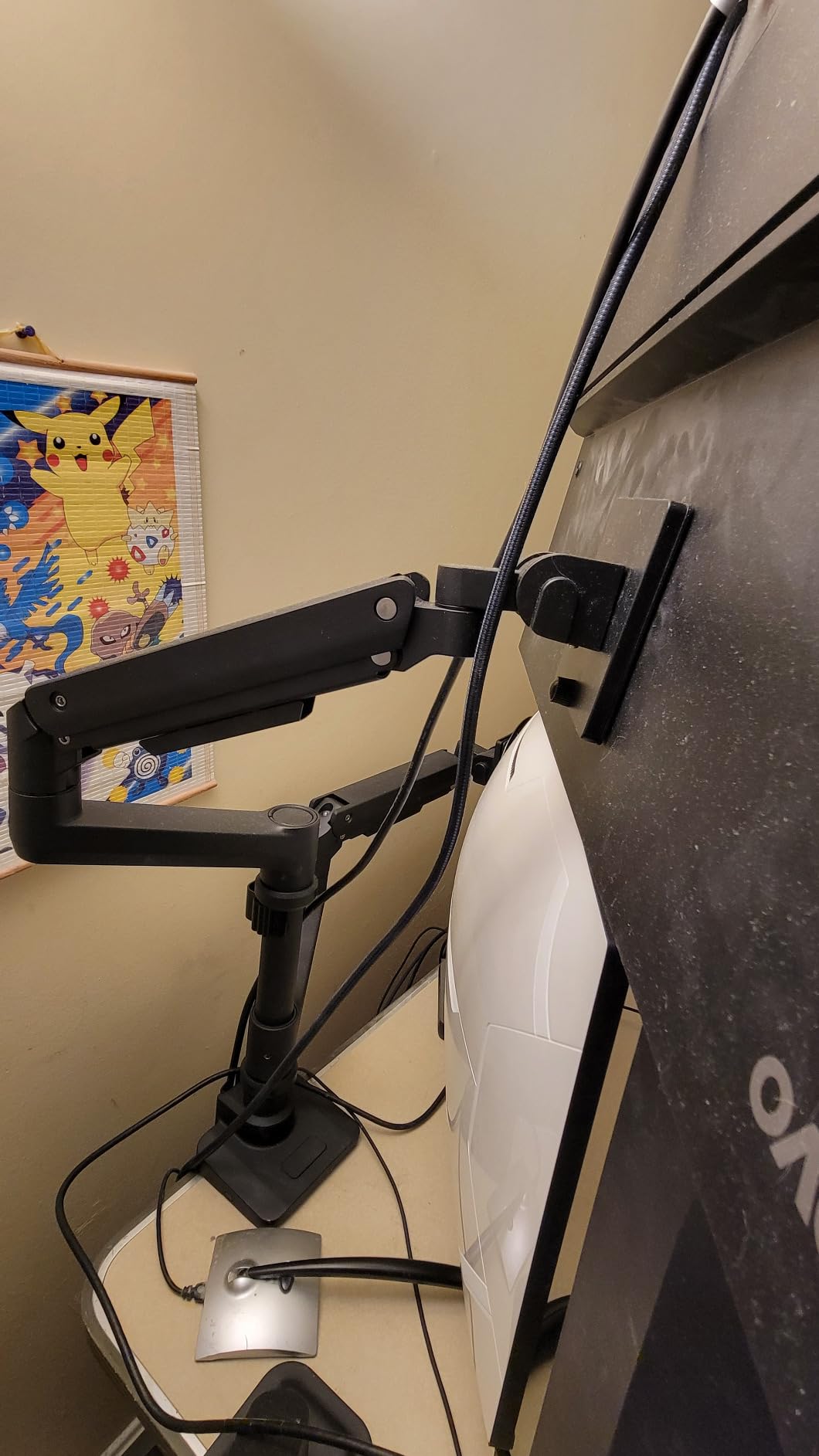 Dual Monitor-Arm Heavy-Duty for 17-49-inch Screens - Premium Vertical Stacked Dual Monitor Arm Desk Mount for Ultrawide Screens up to 44lbs, Fully Adjustability, VESA 75/100 mm, Black customer photo 2