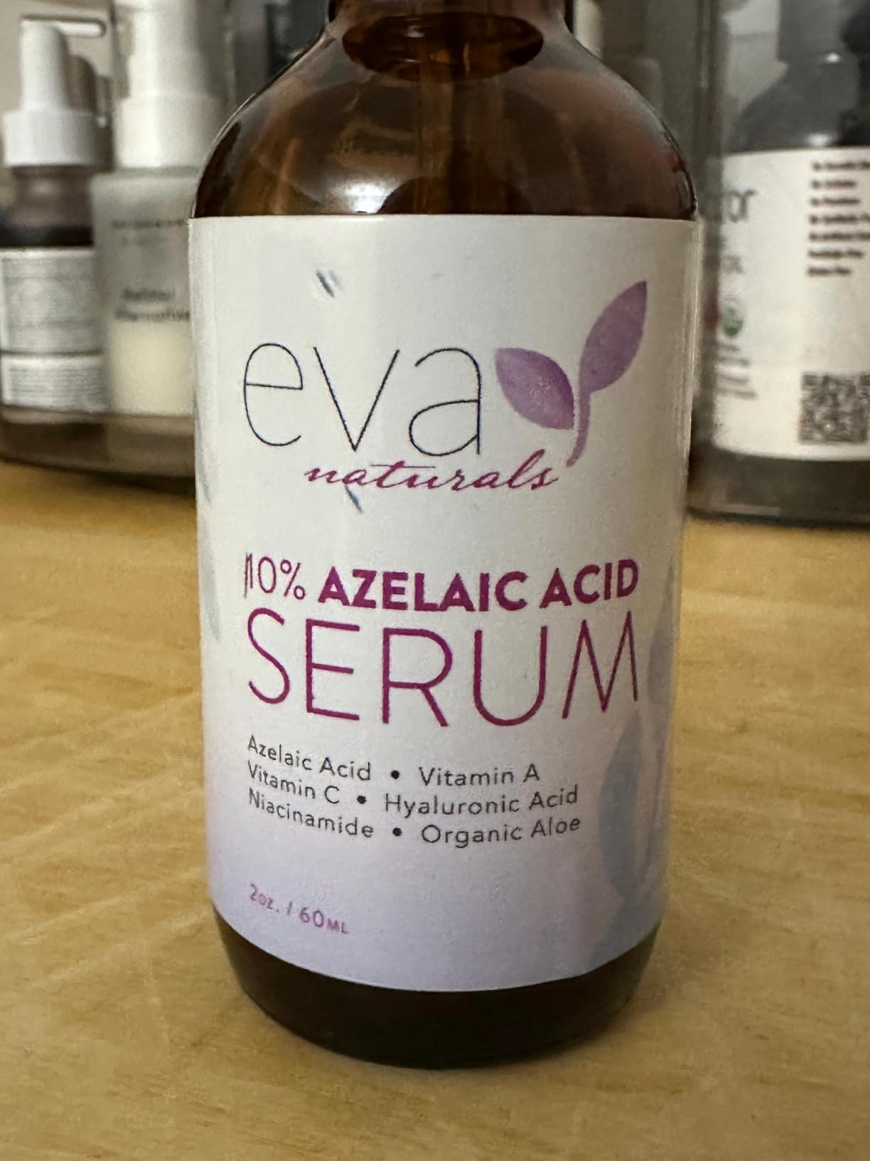 Eva Naturals Azelaic Acid Skincare Serum for Face - Facial Treatment with Niacinamide & Hyaluronic Acid Formula for Redness Soothing, Acne Breakouts, Uneven Skin Texture, Fragrance Free (1 Fl Oz) customer photo 2