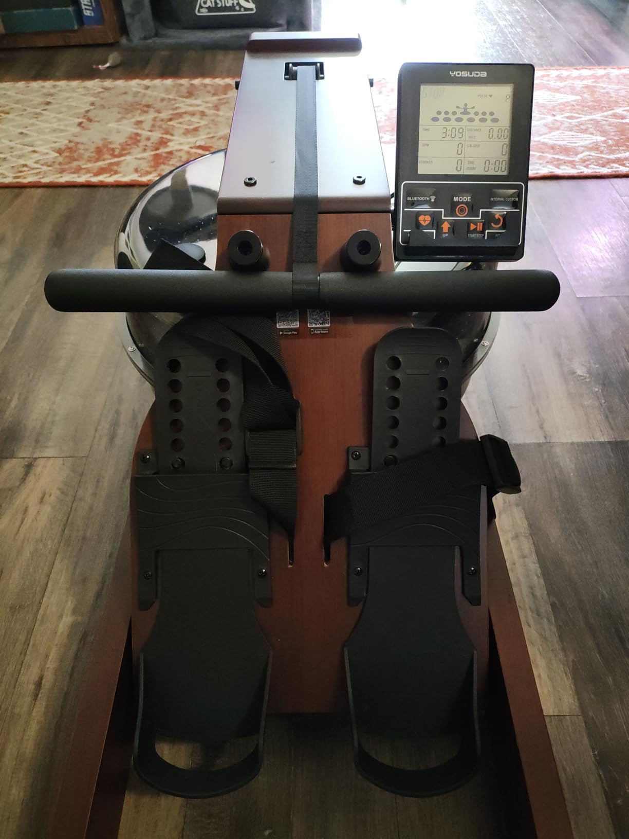 YOSUDA Water Rowing Machines for Home Use- Foldable Rower Machine 400LBS Weight Capacity with Dedicated Monitor & Bluetooth APP, Comfortable Seat customer photo 2