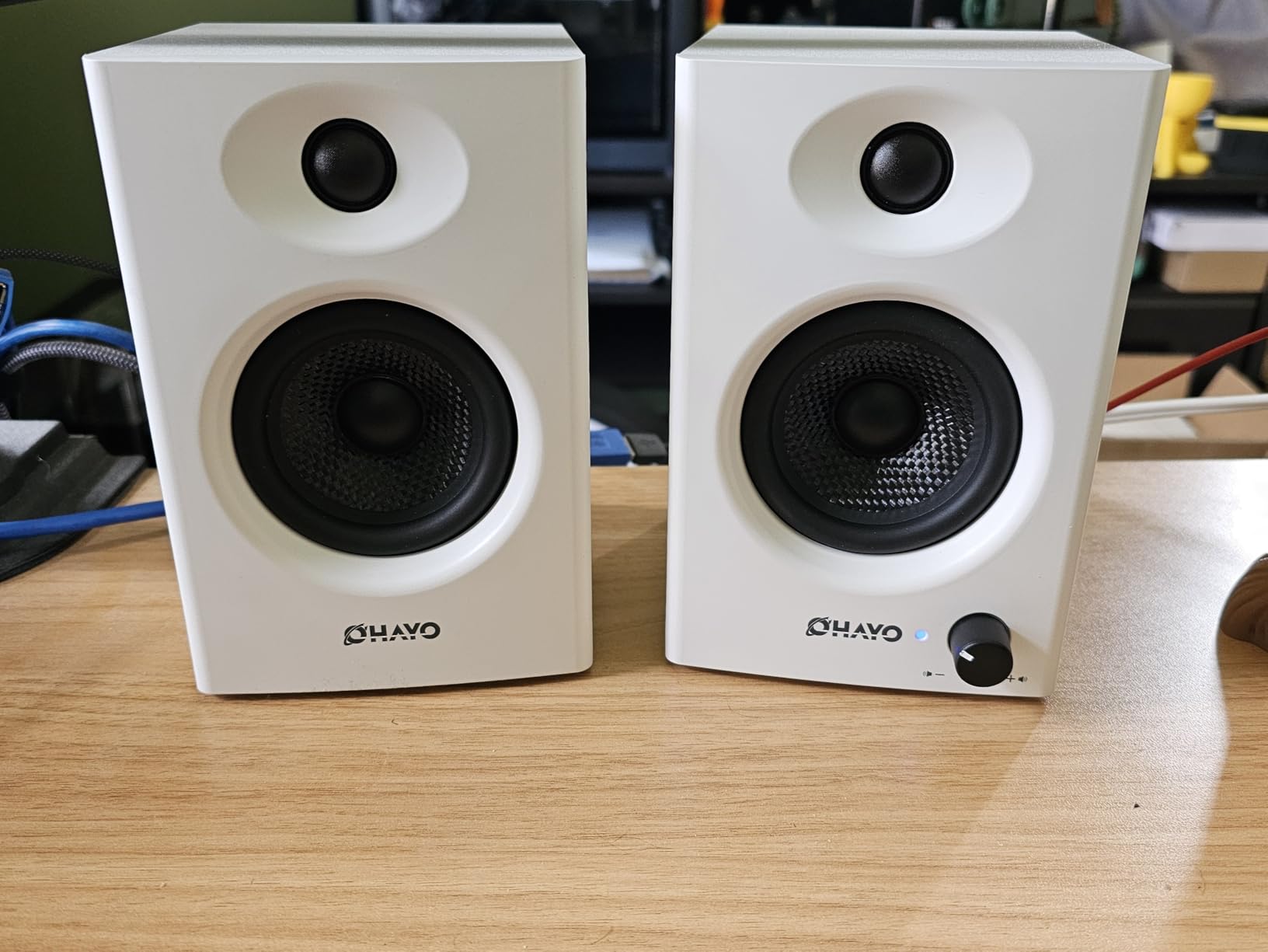 OHAYO 60W Computer Speakers for Music and Gaming, Active Bluetooth 5.3, Stereo 2.0 Speakers for Desktop PC or Laptop, 3.5mm Aux RCA USB Input, 1 Pair, Black customer photo 1