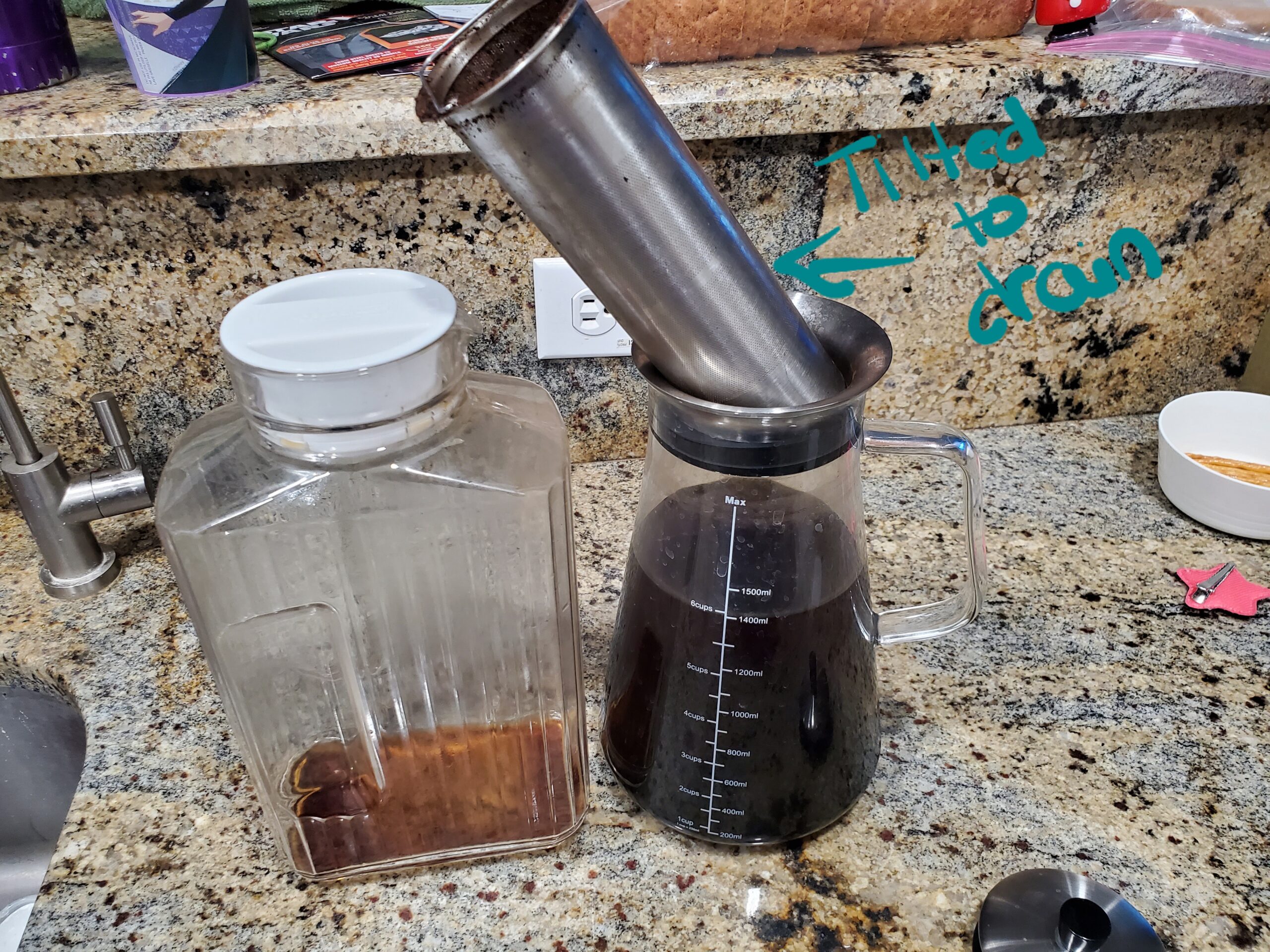 Aquach 68oz Cold Brew Coffee Tea Maker, Glass Pitcher & Stainless Steel Filter, Dishwasher Safe Iced Coffee Tea Maker with Airtight Lid and Large Handle customer photo 1