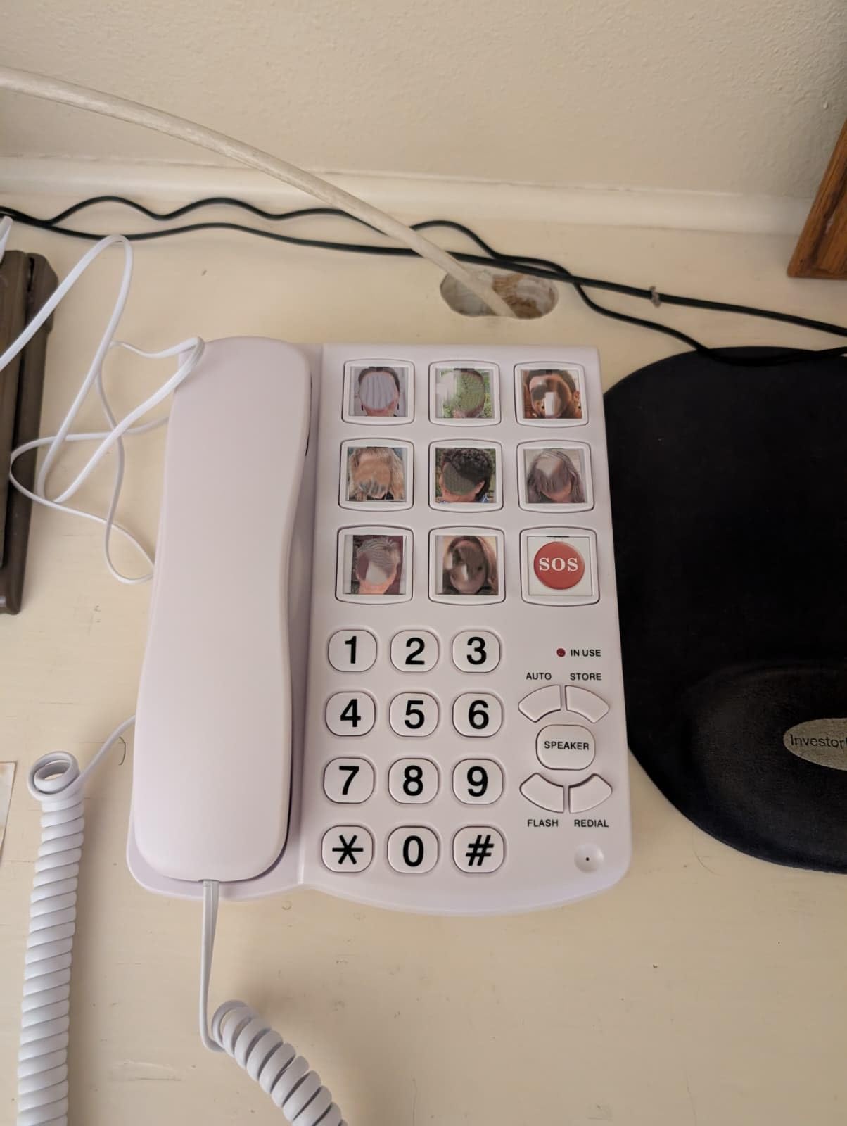 Uvital Big Button Phone for Seniors, Corded Landline Phone with 9 One-Touch Dialing Big Buttons, Hands-Free Calling, Loud Ringer customer photo 1