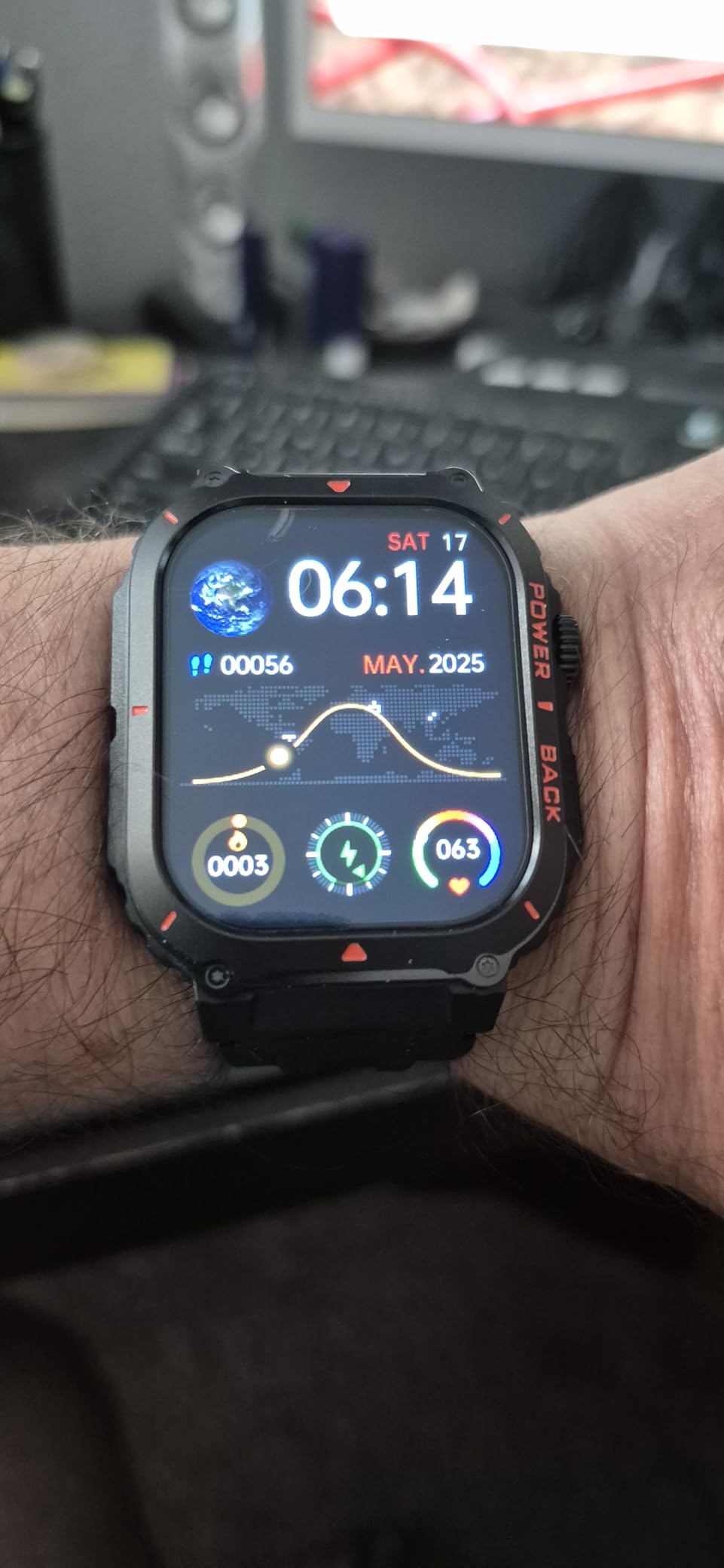 Military GPS Smart Watch for Men Pressure/Altitude/Compass,Fitness Smart Watch for Android Phones and iPhone,Outdoor Waterproof Fitness Tracker with Blood Oxygen/Heart Rate/Sleep/100+ Sport Modes customer photo 1