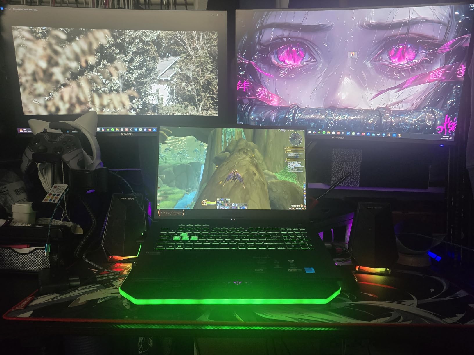 SANSUI 27 Inch Curved 240Hz Gaming Monitor FHD 1080P, 1500R Curve Computer Monitor, 130% sRGB, 4000:1 Contrast, HDR, FreeSync, MPRT 1Ms, Low Blue Light, HDMI DP Ports, Metal Stand, DP Cable Incl. customer photo 1