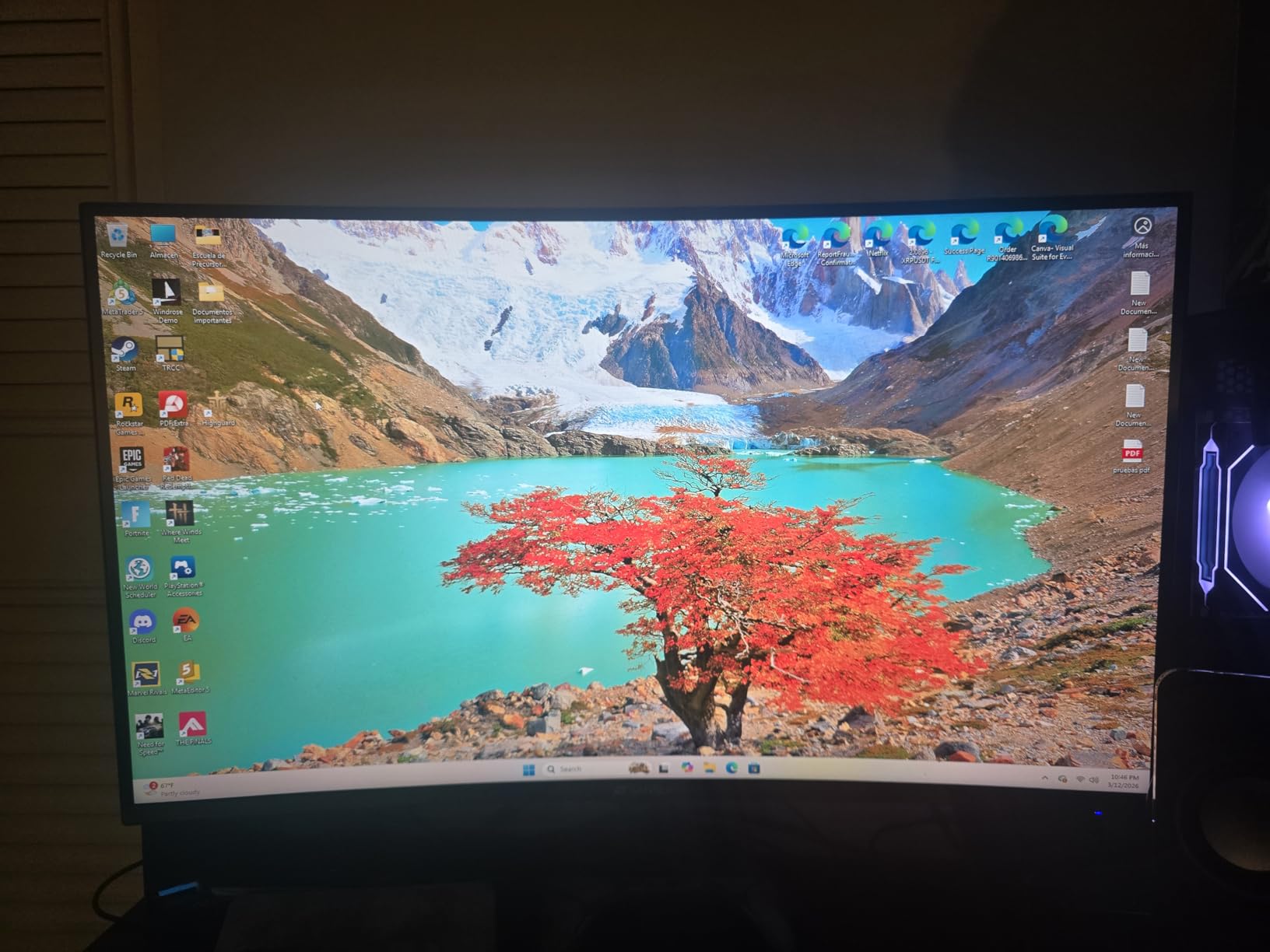 SANSUI 27 Inch Curved 240Hz Gaming Monitor FHD 1080P, 1500R Curve Computer Monitor, 130% sRGB, 4000:1 Contrast, HDR, FreeSync, MPRT 1Ms, Low Blue Light, HDMI DP Ports, Metal Stand, DP Cable Incl. customer photo 2