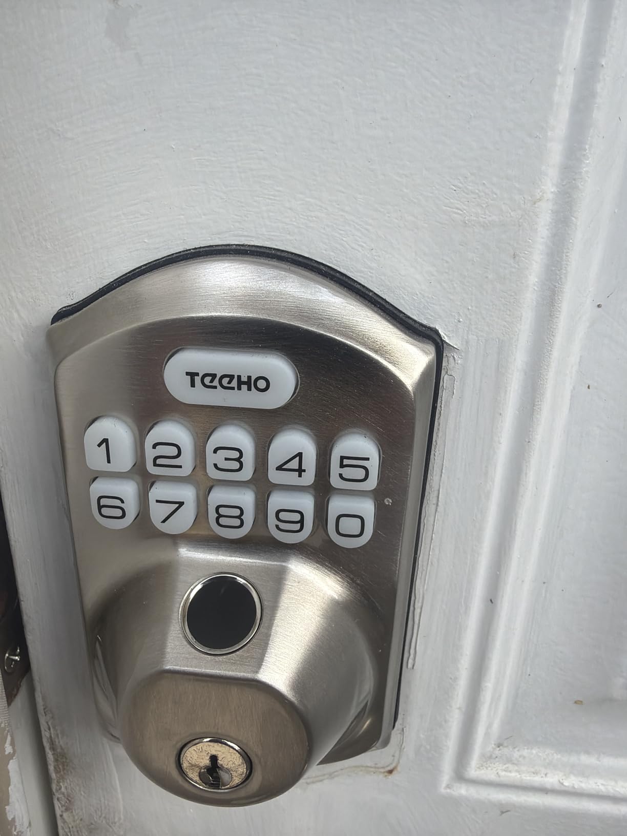 TEEHO TE012W WiFi Smart Lock, Fingerprint Door Lock with Built-in Wi-Fi, Keyless Entry Keypad Smart Deadbolt, App Remote Control, Alexa Compatible, IP55 Waterproof for Front Door customer photo 1