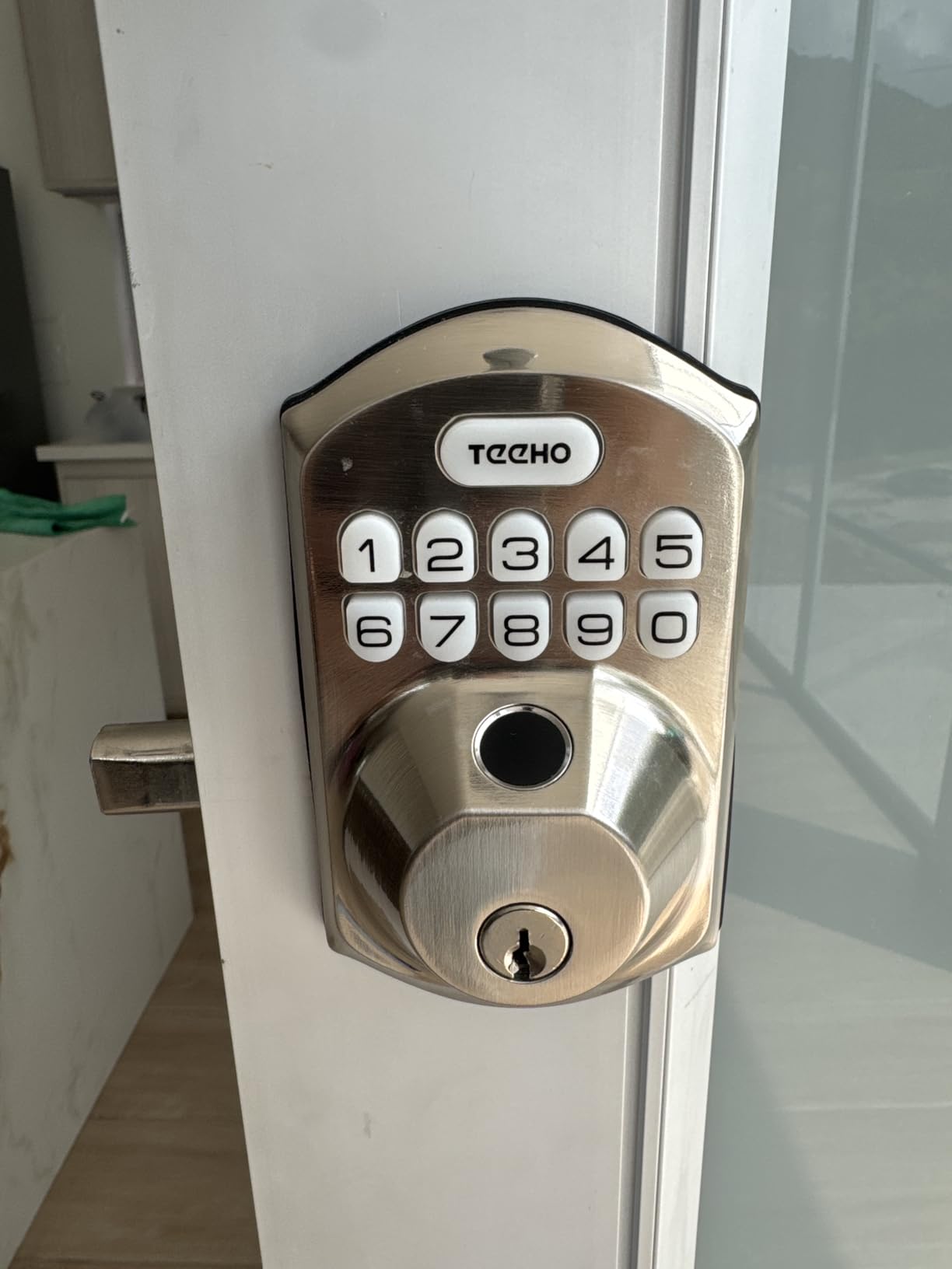 TEEHO TE012W WiFi Smart Lock, Fingerprint Door Lock with Built-in Wi-Fi, Keyless Entry Keypad Smart Deadbolt, App Remote Control, Alexa Compatible, IP55 Waterproof for Front Door customer photo 2