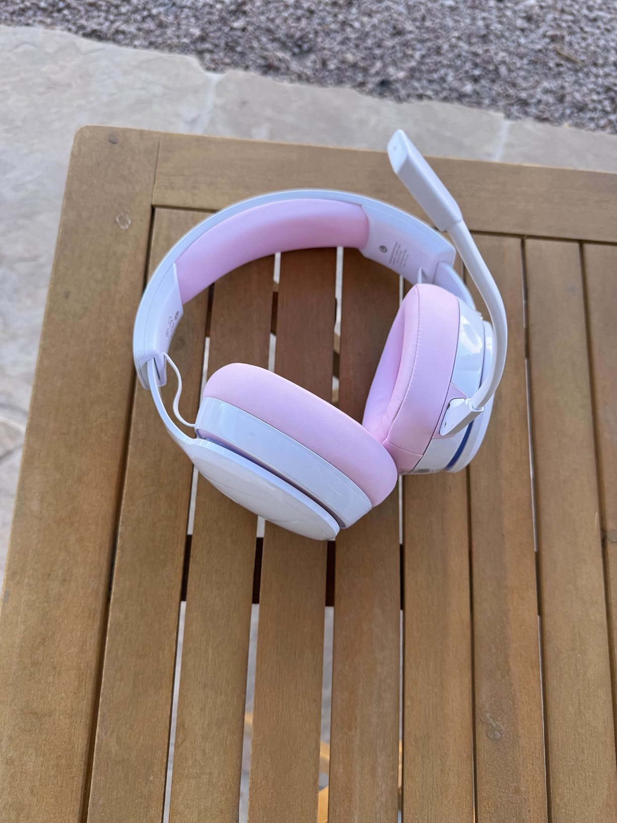 Gtheos 2.4GHz Wireless Gaming Headset for PS5, PS4 Fortnite & FPS Gamers, PC, Nintendo Switch, Bluetooth 5.3 Gaming Headphones with Noise Canceling Mic, Stereo Sound, 40+Hr Battery (Pink) customer photo 1