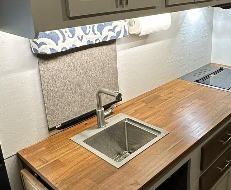 72x30 in Solid Wood Table Top - 1in Thick Butcher Block Countertop for Standing Desk, Office Table, Workbench, DIY Furniture Projects, Dark Walnut Chevron customer photo 1
