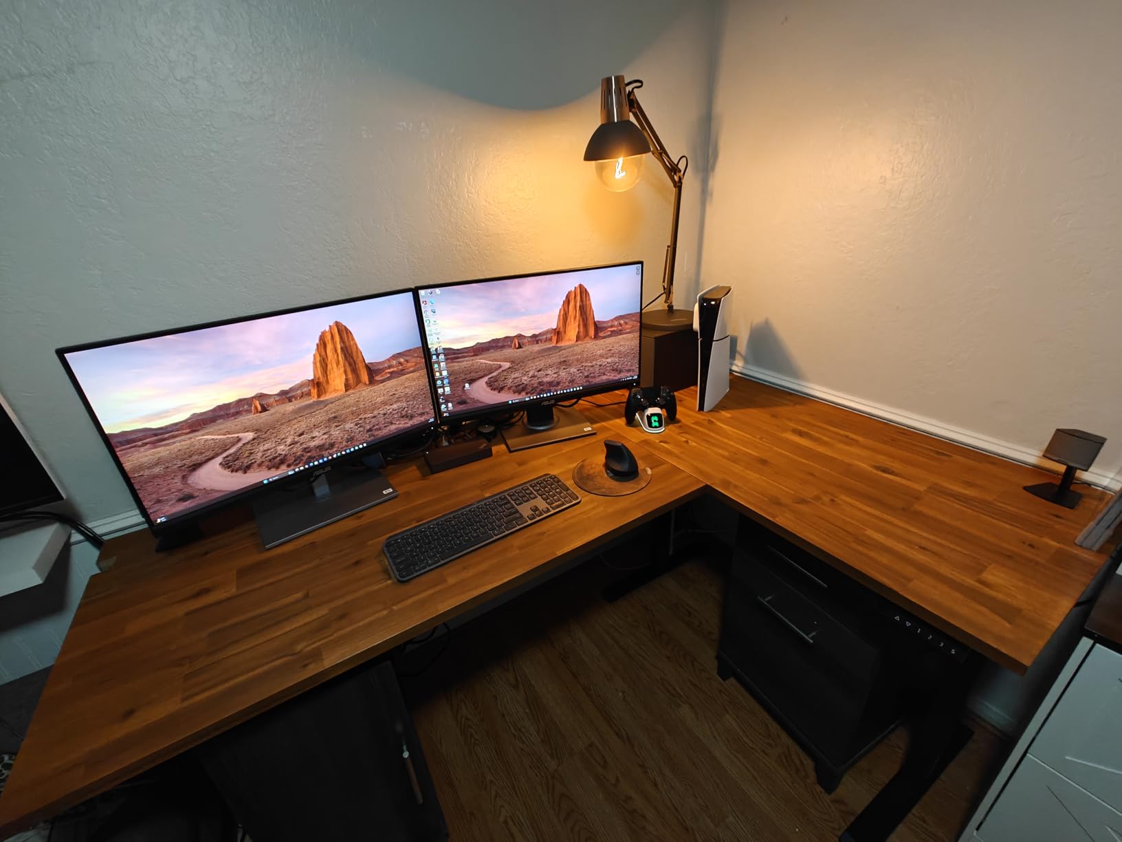 72x30 in Solid Wood Table Top - 1in Thick Butcher Block Countertop for Standing Desk, Office Table, Workbench, DIY Furniture Projects, Dark Walnut Chevron customer photo 2