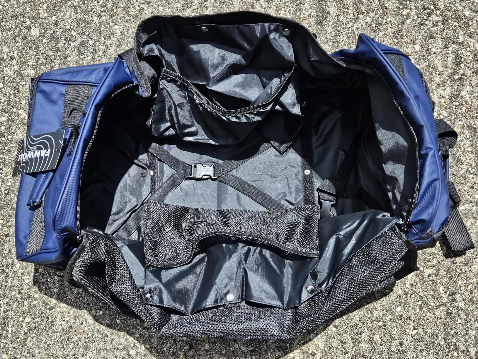 Fanwoli Collapsible & Expandable 100L-120L Large Rolling Duffle Bag - 30'' Waterproof Wheeled Luggage with No-Sag Heavyload Design, Lock & Soft Handle for Travel, Camping, Dorm, Moving customer photo 2