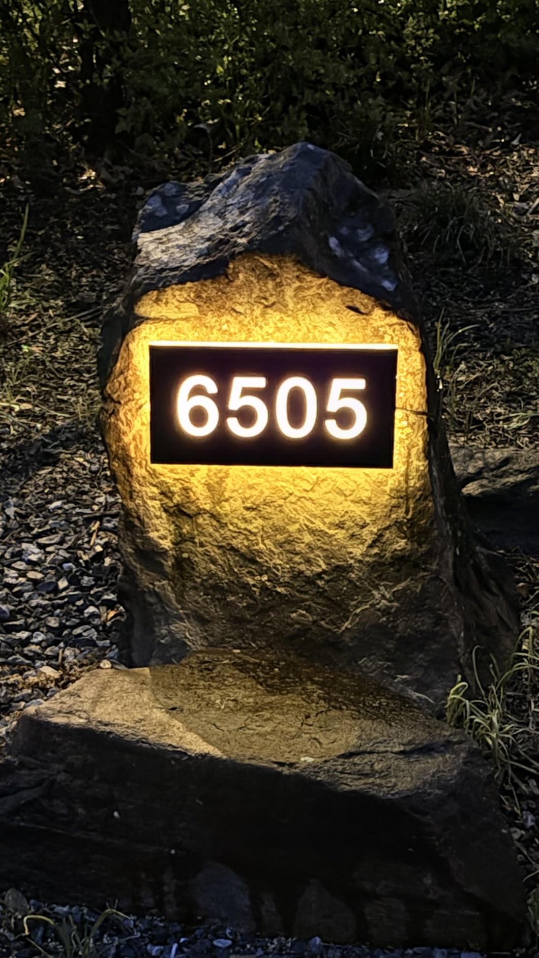 Custom Outdoor LED House Numbers - Weatherproof 304 Stainless Steel Backlit Address Numbers, Solar Powered & Plug-In Lighted Numbers customer photo 1