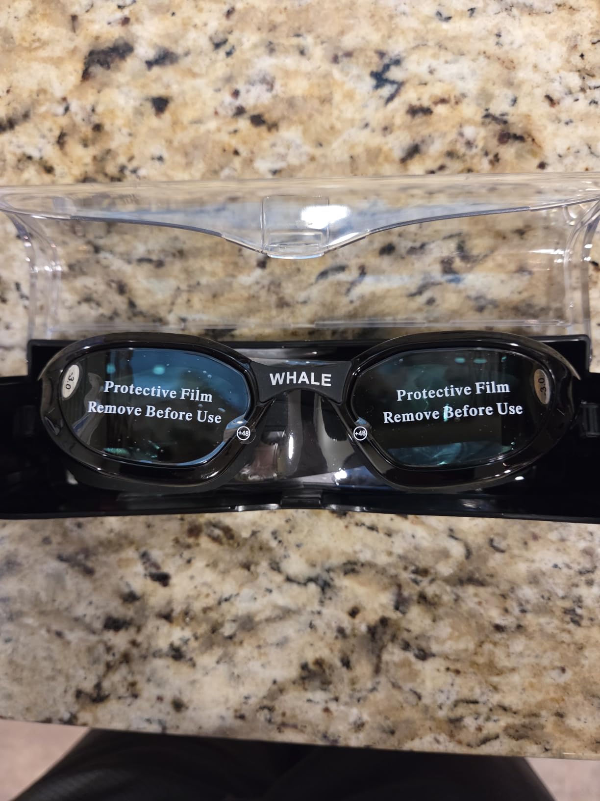 Whale Optical Swim Goggles Adults - Anti Fog & Leak Proof, UV Protection Adjustable -2.0 to -7.0 customer photo 2