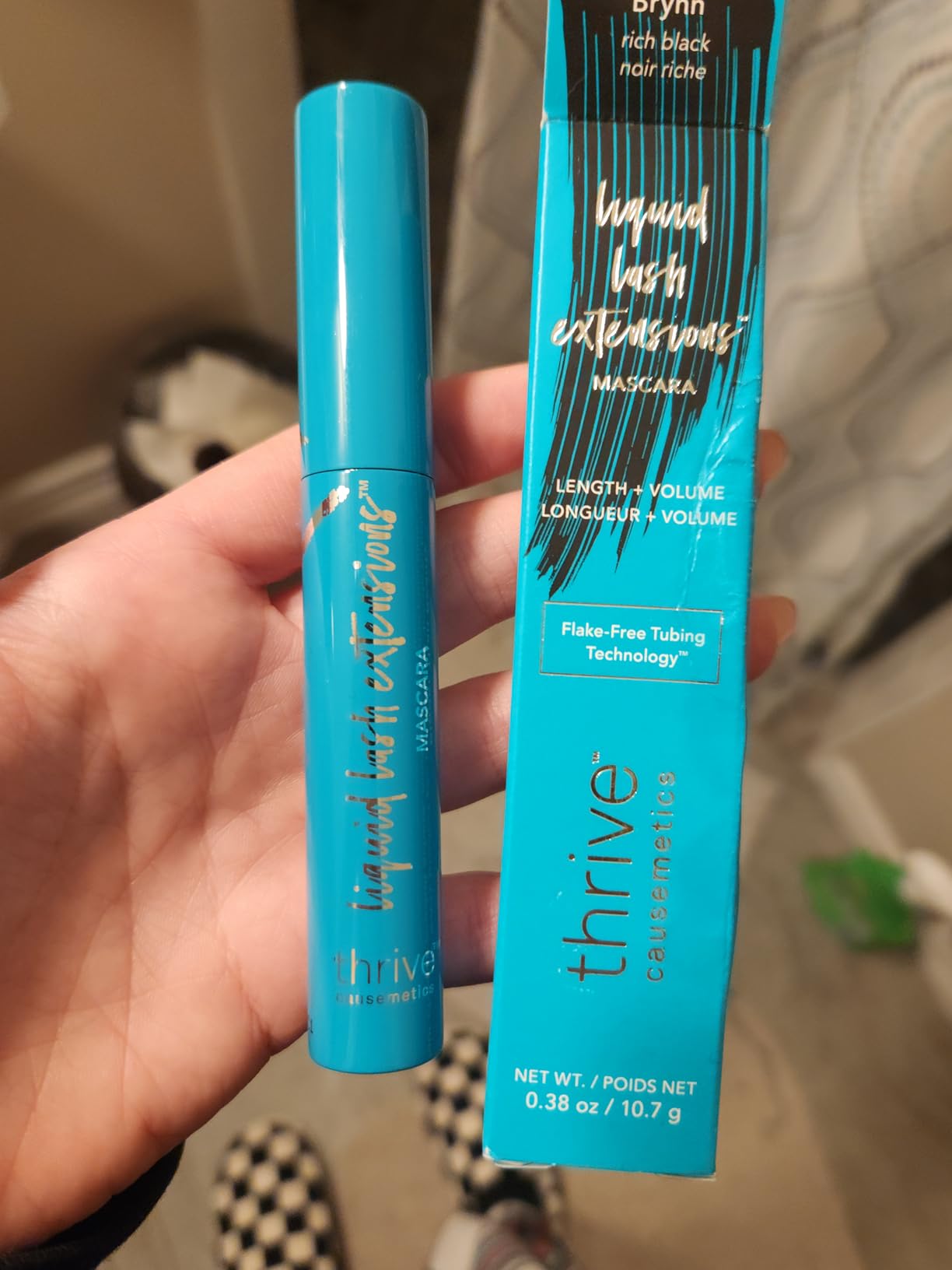 Thrive Causemetics Liquid Lash Extensions Mascara, Tubing Thrive Mascara Lengthening, Volumizing & Curling, Smudge Proof, Washable, No Clumping or Flaking, Vegan & Cruelty Free, Brynn (Rich Black) customer photo 1