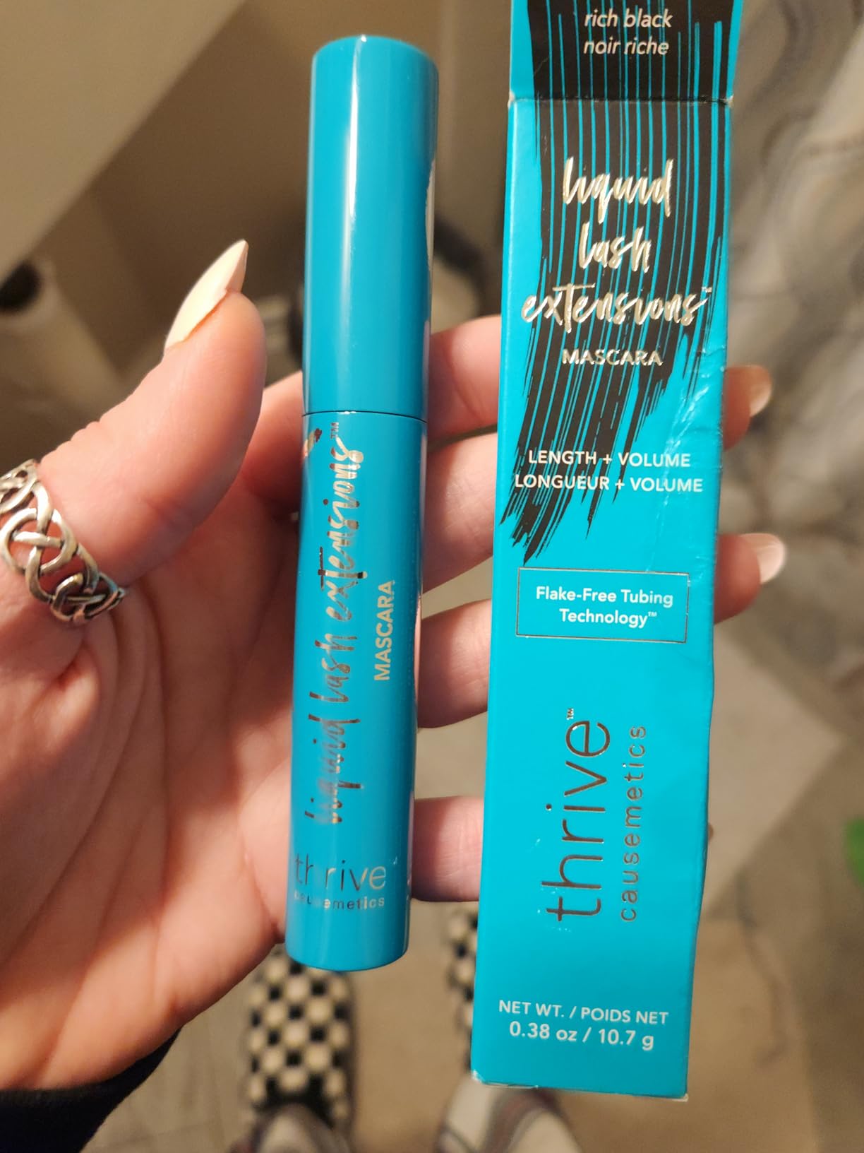 Thrive Causemetics Liquid Lash Extensions Mascara, Tubing Thrive Mascara Lengthening, Volumizing & Curling, Smudge Proof, Washable, No Clumping or Flaking, Vegan & Cruelty Free, Brynn (Rich Black) customer photo 2