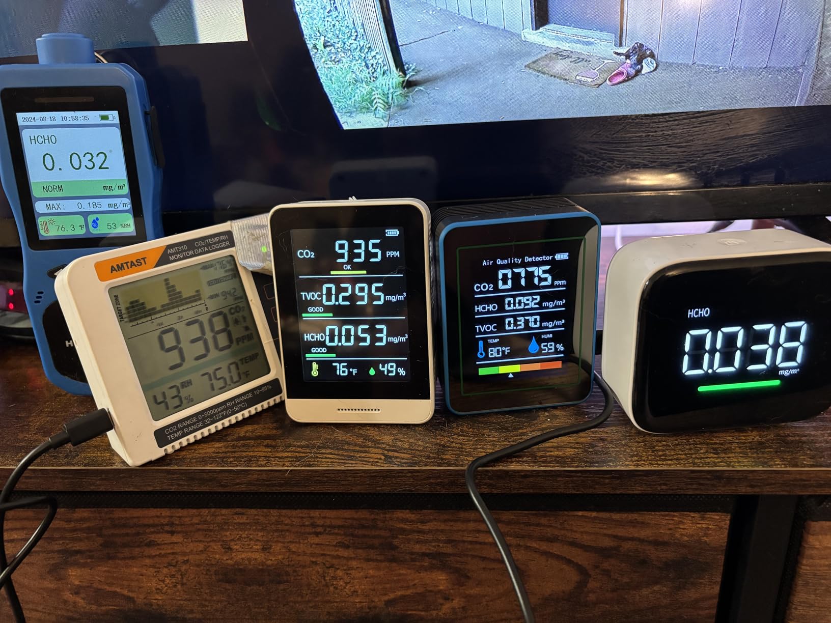 Formaldehyde Detector, Rechargeable HCHO Monitor with Vibration, Visual & Sound Alarms, Temperature Humidity Meter, Formaldehyde Air Quality Tester customer photo 2