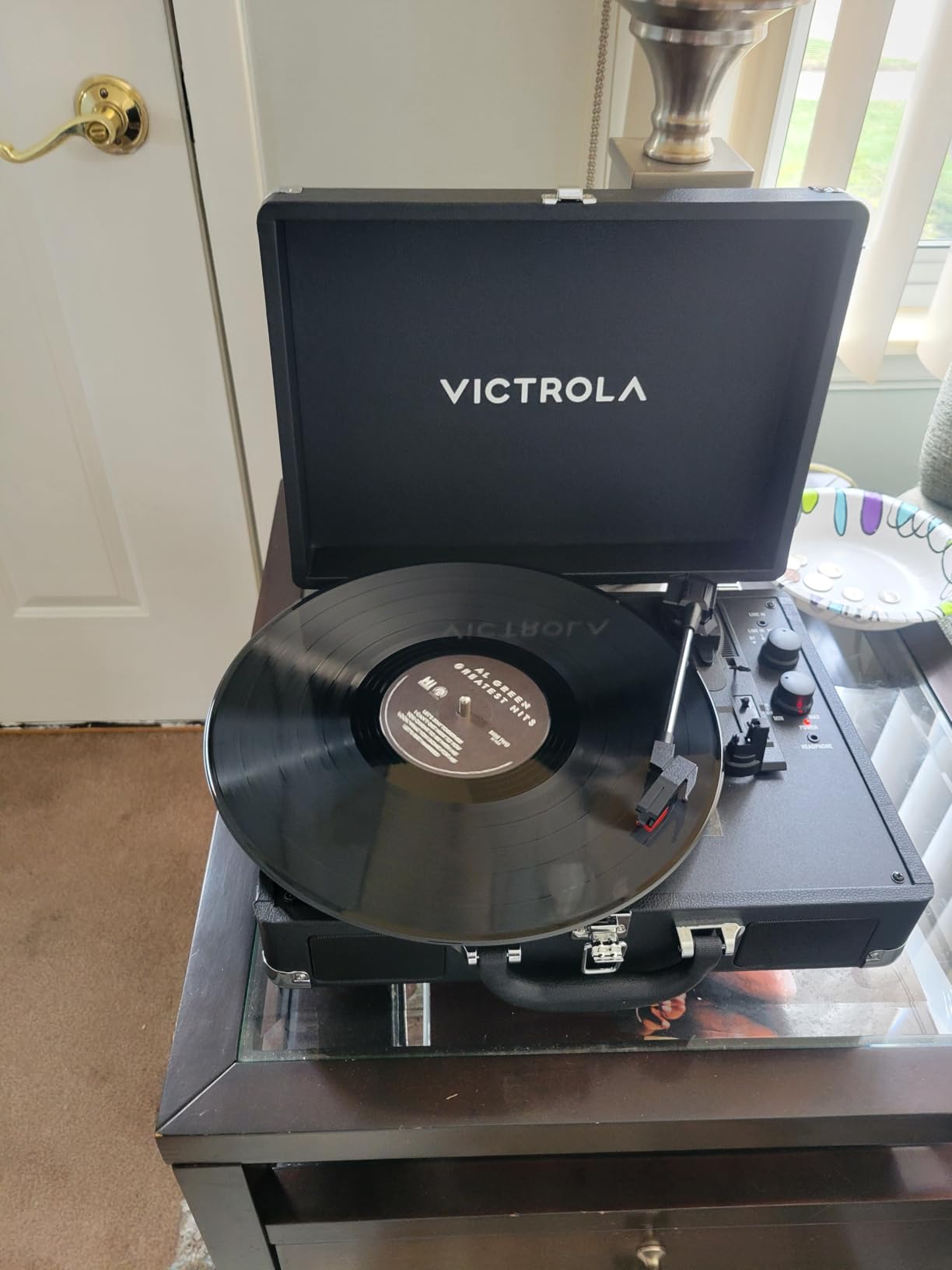 Victrola Journey II (2025 Model) - Bluetooth Suitcase Record Player - Built-in Stereo Speakers with Enhanced Bass, 3-Speed Turntable, Bluetooth Input and Output, RCA & Headphone Outputs (Black) customer photo 1