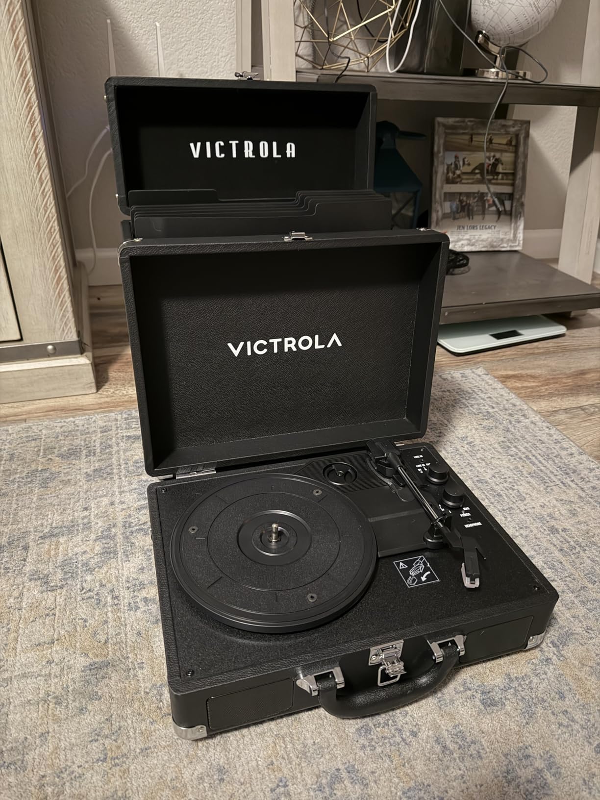 Victrola Journey II (2025 Model) - Bluetooth Suitcase Record Player - Built-in Stereo Speakers with Enhanced Bass, 3-Speed Turntable, Bluetooth Input and Output, RCA & Headphone Outputs (Black) customer photo 2