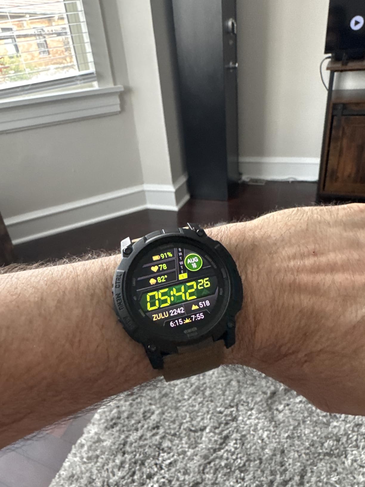 Garmin Instinct 3 Tactical Edition, 50mm, AMOLED Display, Rugged Outdoor GPS Smartwatch - Black customer photo 1