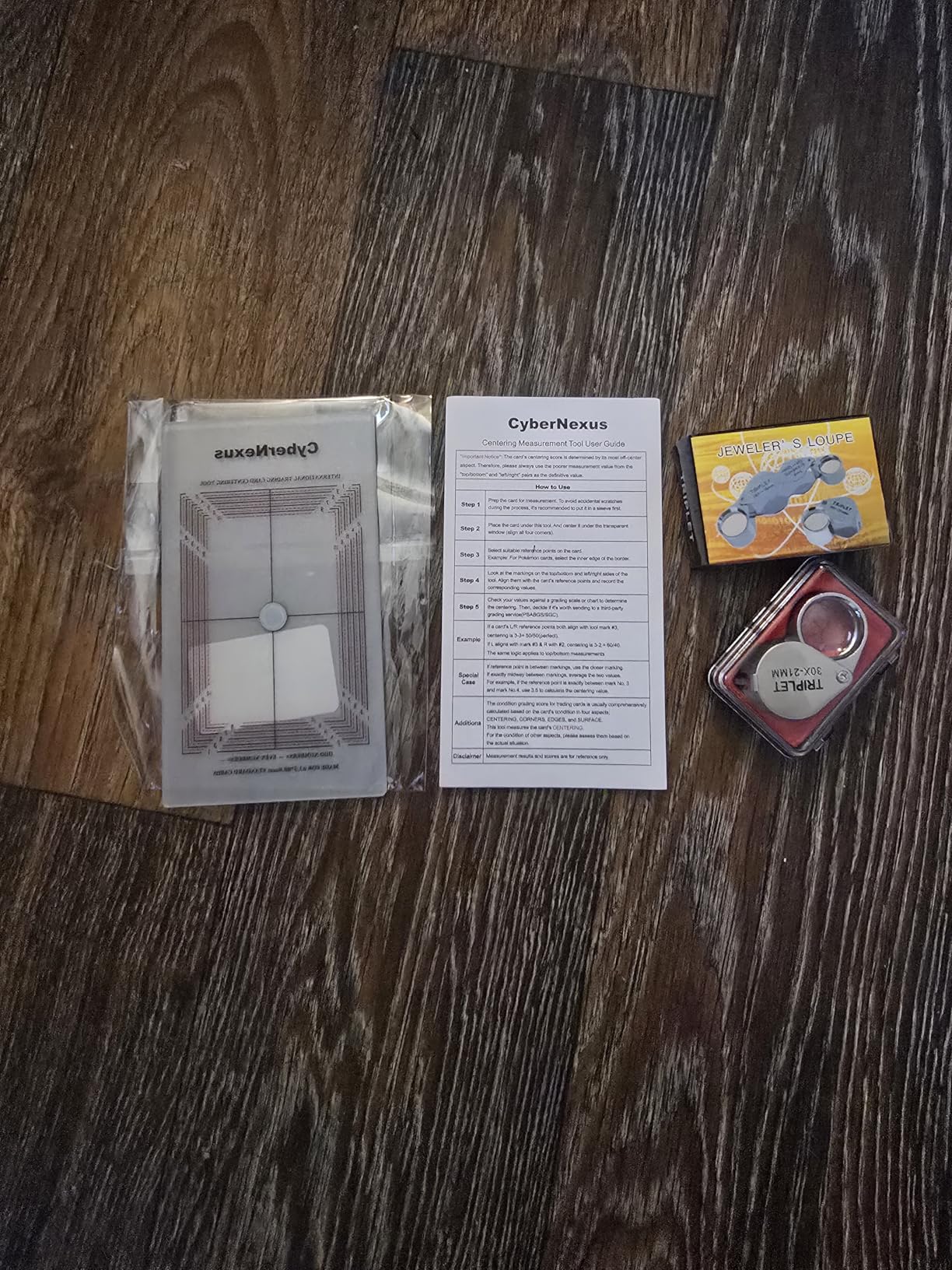 Card Grading Centering Tool for Pokemon, Trading Cards Measuring Tools, Come with Cleaning Cloth Kit & 30X Magnifying Implement for PSA's Latest Grading Standards/BGS Submissions customer photo 1