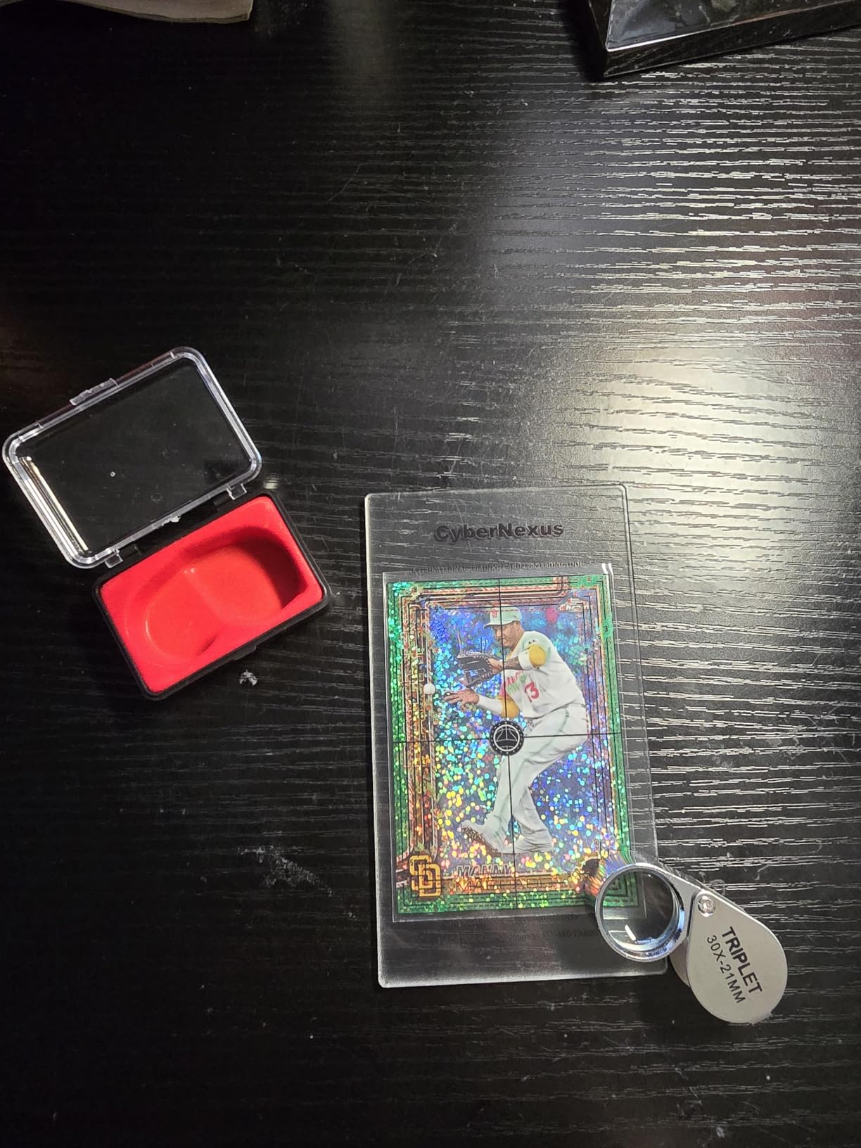 Card Grading Centering Tool for Pokemon, Trading Cards Measuring Tools, Come with Cleaning Cloth Kit & 30X Magnifying Implement for PSA's Latest Grading Standards/BGS Submissions customer photo 2