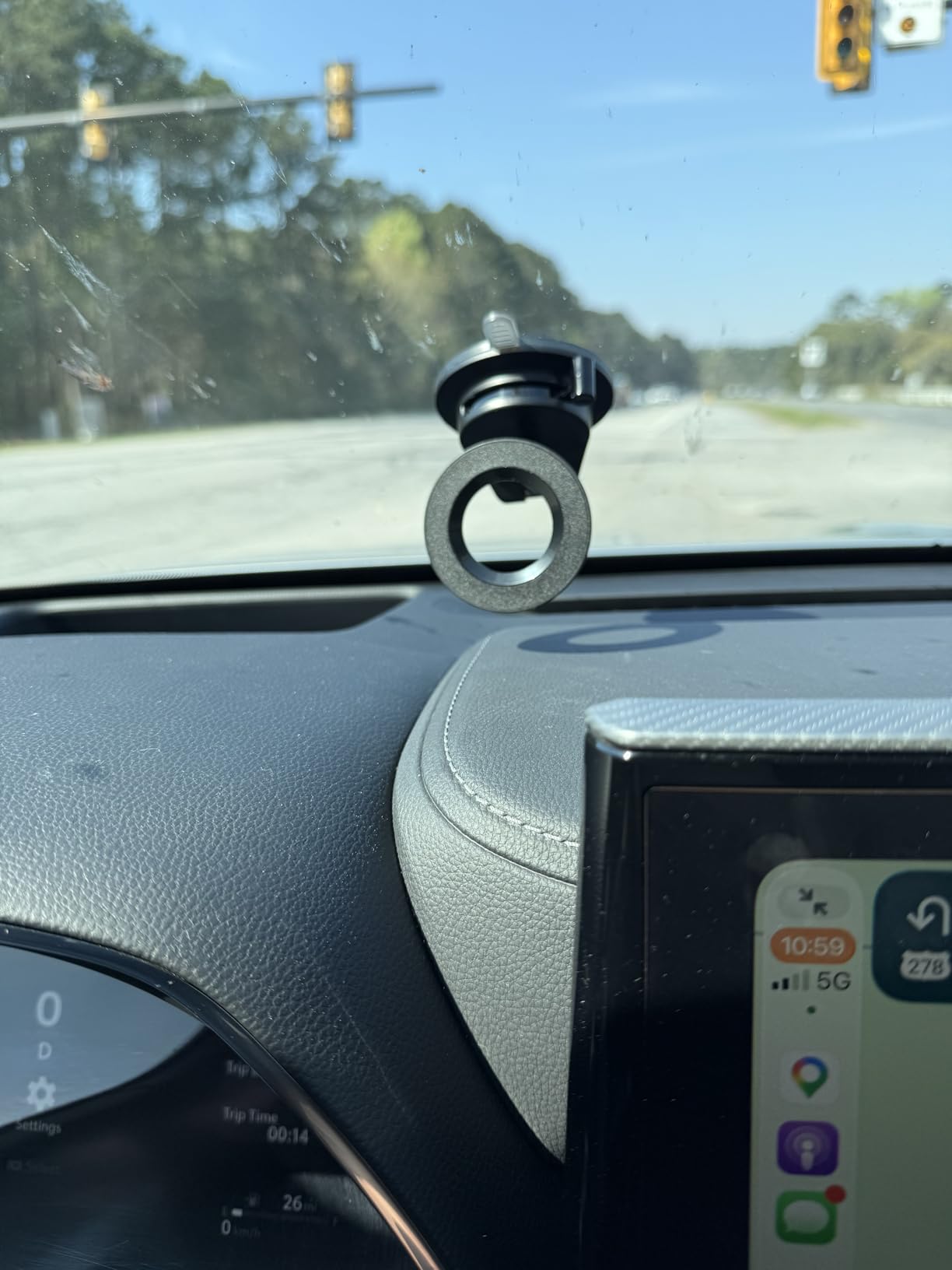 LISEN for Magsafe Car Mount, Cell Phone Holders for Your Car, Magnetic Car Accessories for Women Men Jeep Truck, Gifts for Mothers Day Him Her for iPhone 17 Pro Max 16 15 14 13 12, Samsung S26, Black customer photo 1