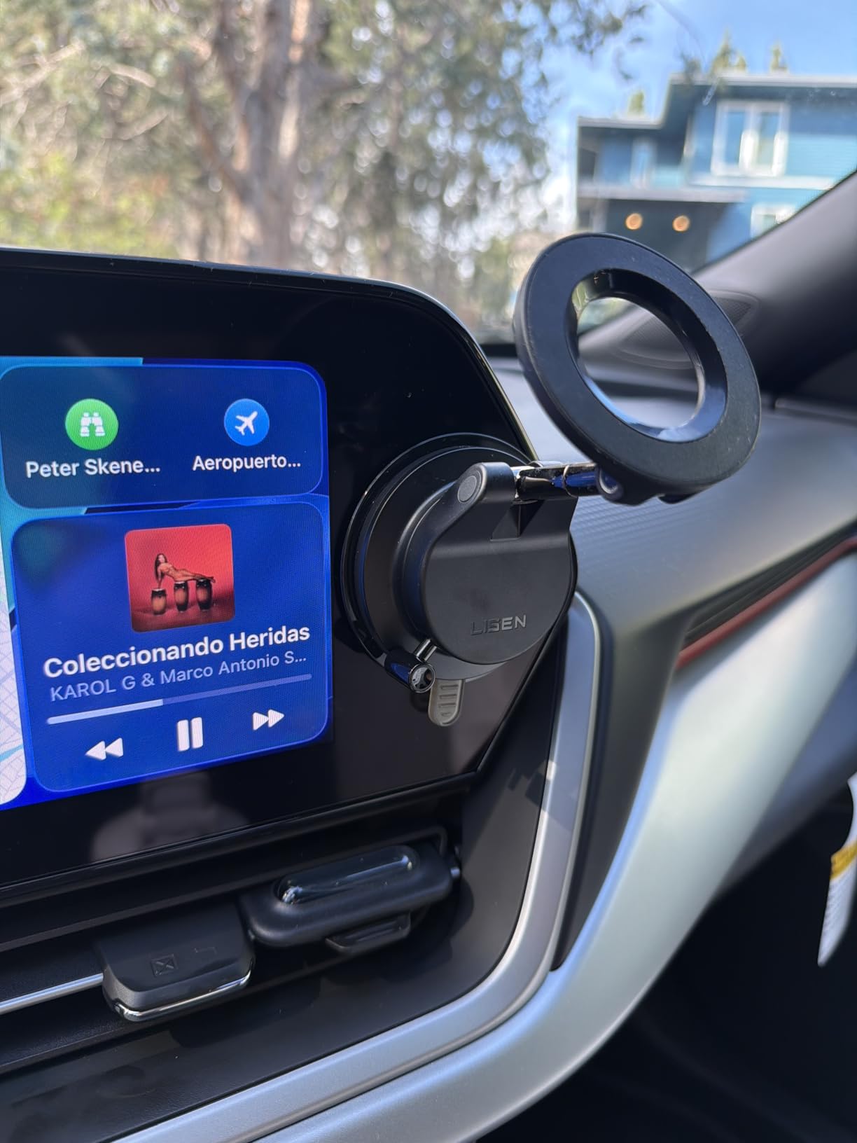 LISEN for Magsafe Car Mount, Cell Phone Holders for Your Car, Magnetic Car Accessories for Women Men Jeep Truck, Gifts for Mothers Day Him Her for iPhone 17 Pro Max 16 15 14 13 12, Samsung S26, Black customer photo 2