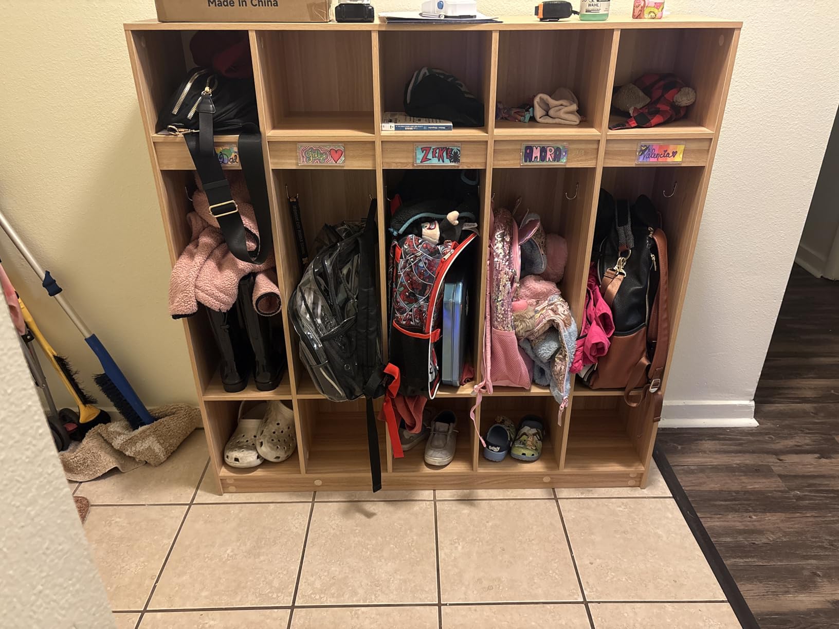 5-Section Classroom Coat Locker with 10 Cubbies, Daycare Cubbies with 10 Hooks, Kindergarten Lockers for Home, School, Nursery customer photo 1