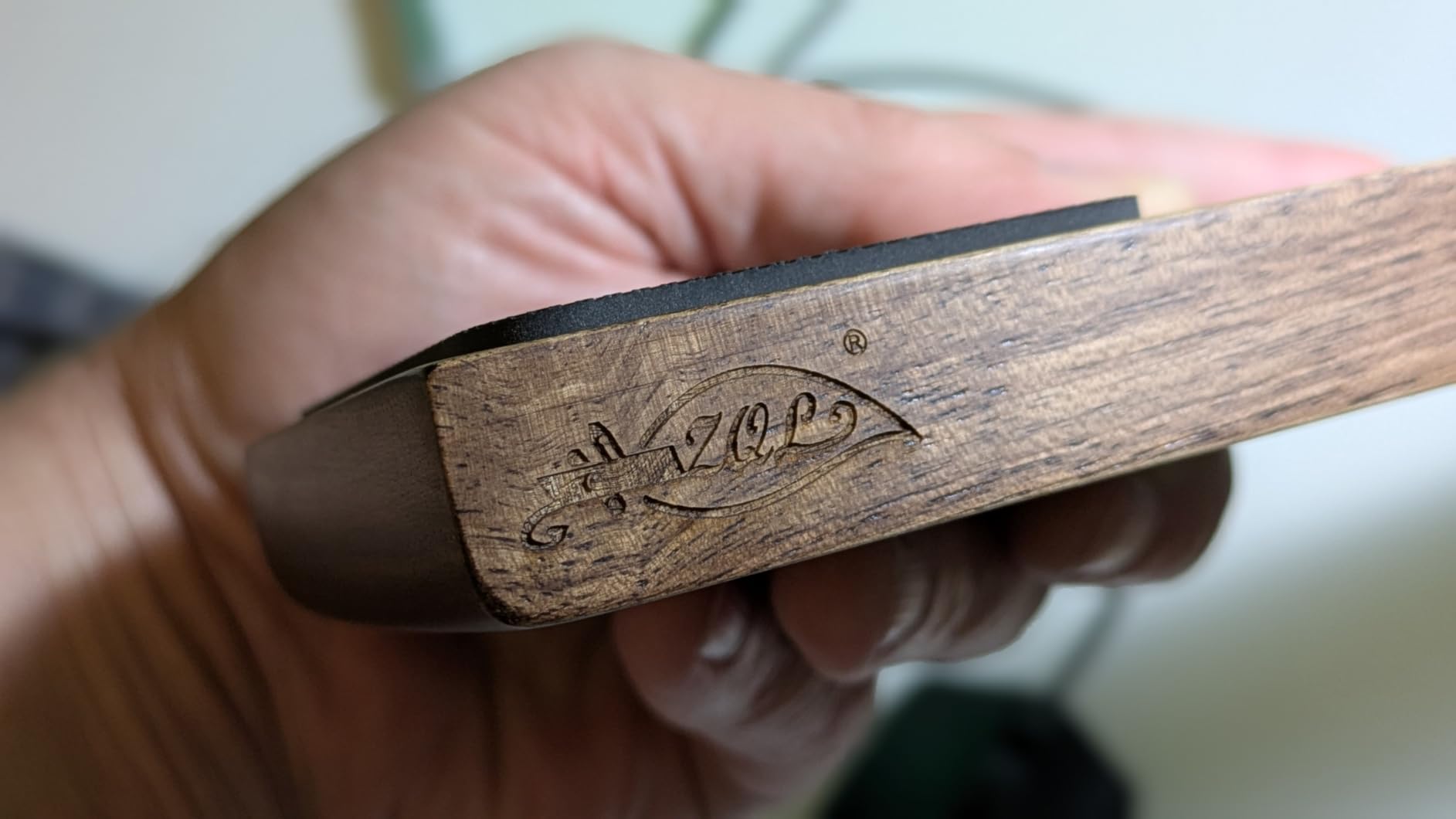 Wooden Wrist Rest, Walnut Wood Keyboard Wrist Rest, Ergonomic Palm Rest, Anti-Slip, Keyboard Accessory for Computer, Laptop, Home & Office (Black Walnut, 17.2