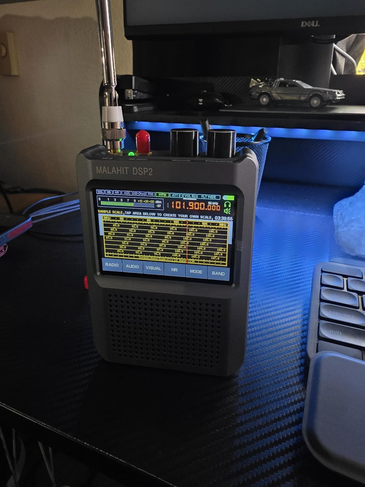 V2.4 Version Malachite DSP2 SDR Radios Receiver,Portable Full Band Shortwave Radios Receiver with 3.5 in Touch Screen,10kHz-380MHz 404MHz-2GHz AM SSB DSB CW NFM WFM,Noise Reduction 5000mAh Battery customer photo 1