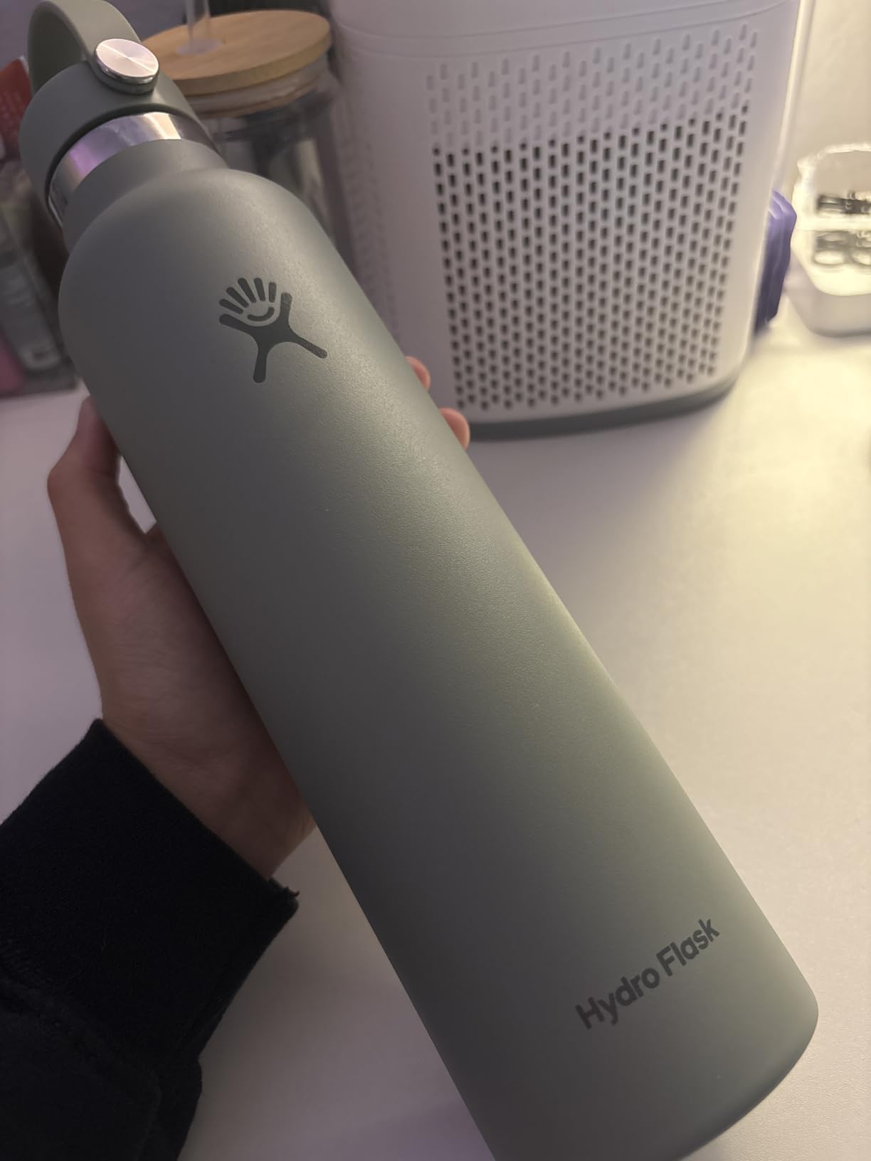 Water Bottle - Insulated Stainless Steel - Non Spill, Leakproof in 21 Oz Coconut Cream customer photo 1