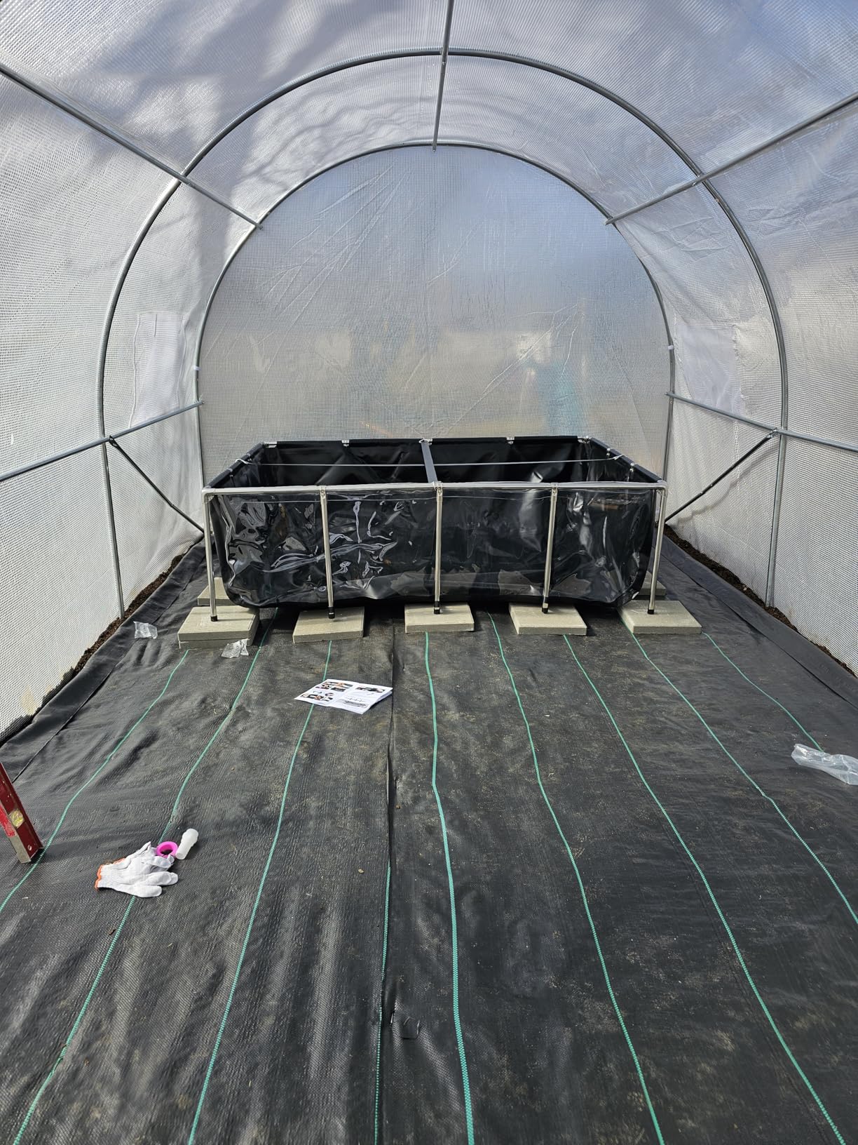 VEVOR Canvas Fish Pond, 470 Gal Above Ground Fish Pond, PVC Koi Tank with Clear Viewing Panel customer photo 1