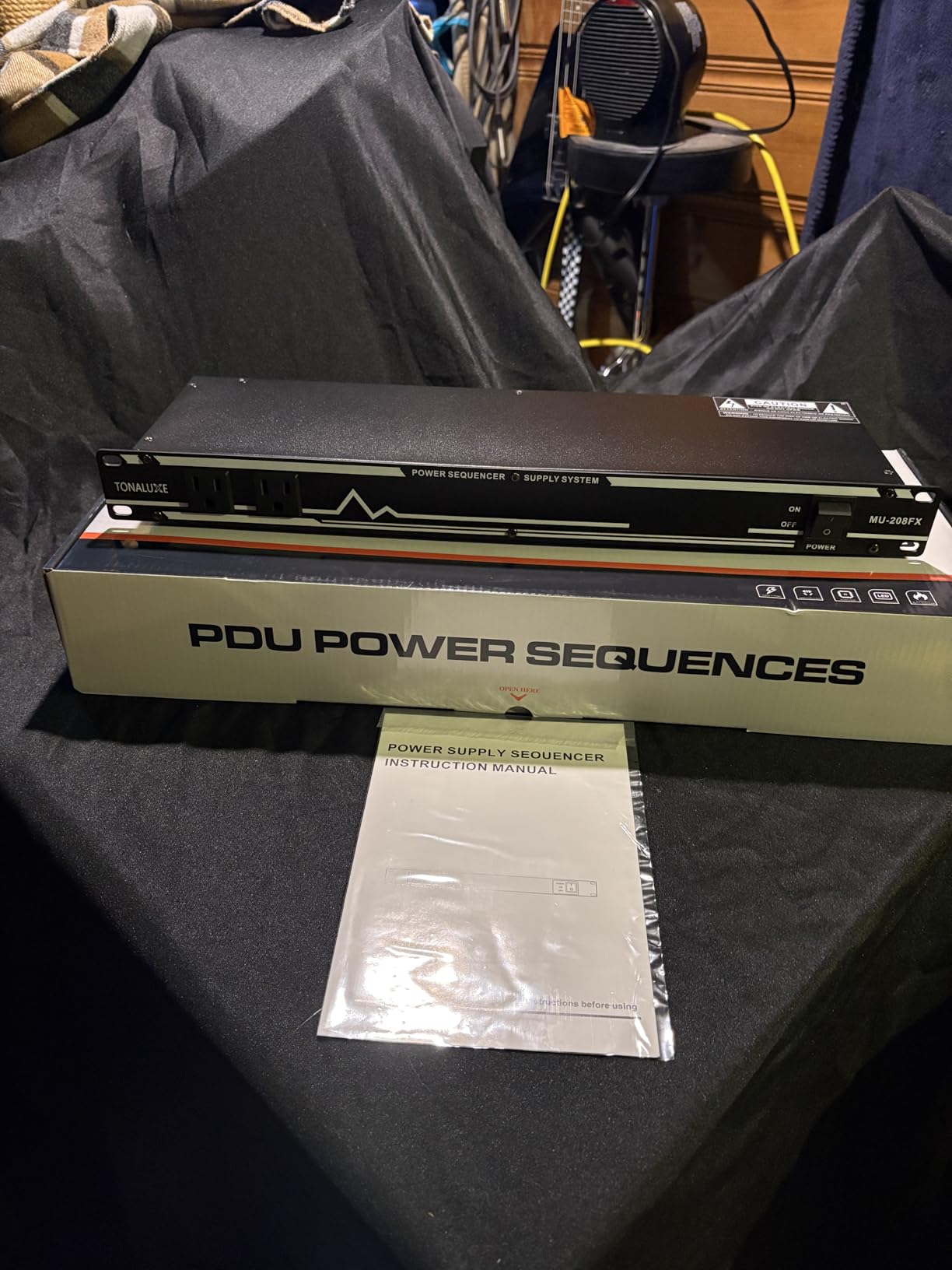 Power Conditioner for Audio Equipment, 10 Outlets 30A Rack Mount Audio Digital Pro Power Supply Controller Regulator for Home Theater Sound System Stage Studio (MU-208FX) customer photo 2