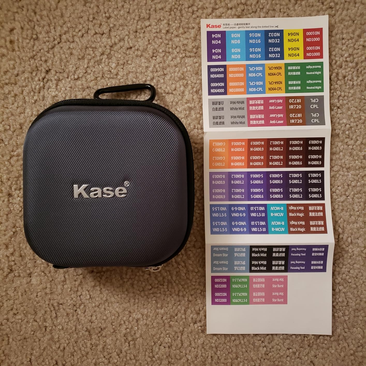 Kase Revolution Plus Master Filter Kit Magnetic Shockproof Tempered Optical Glass w Color Coded Rings inc CPL ND8 ND64 ND1000 Lens Cap & Case (77mm) customer photo 2
