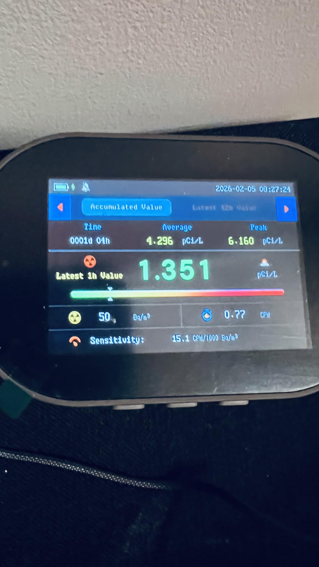 HOUND-3786 Radon Detector for Home, 10-Min Update, 3.5
