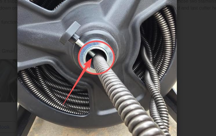 100 ft x 1/2 inch POPULO Auto Feed Electric Drain Snake Auger for 2 to 4 Inch Pipes, Sewer Plumbing Snake Auger, Heavy Duty Drain Cleaner Machine with 8 Cutters & 1 Root Killer & Gloves customer photo 1