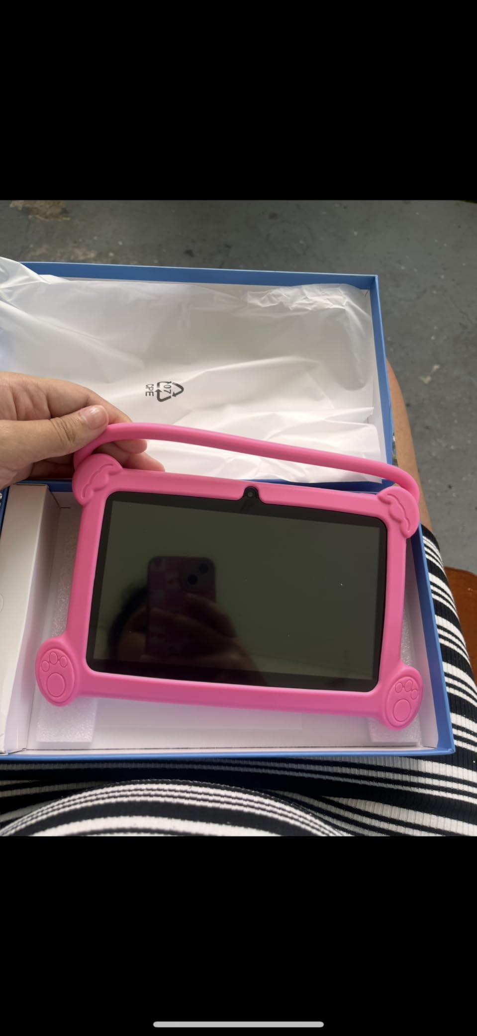 Kids Tablet 7 inch 3-9 for Kids, 32GB ROM Toddler with Shockproof Case, Kids Android Software Installed Netflix, YouTube, aiwawa Apps Parent Controls, Dual Camera, WiFi, FM, GPS customer photo 2