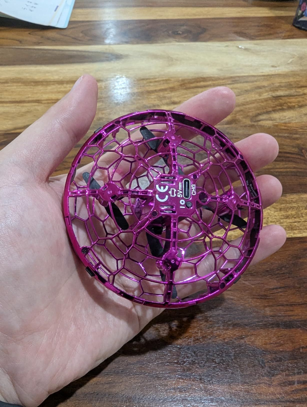 Flying Toy Drone for Kids，360° Hands Free Motion Sensors Mini Drone with Cool LED Lights,Easy Indoor Small UFO Toy Flying Ball Drone for Kids -Blue customer photo 1