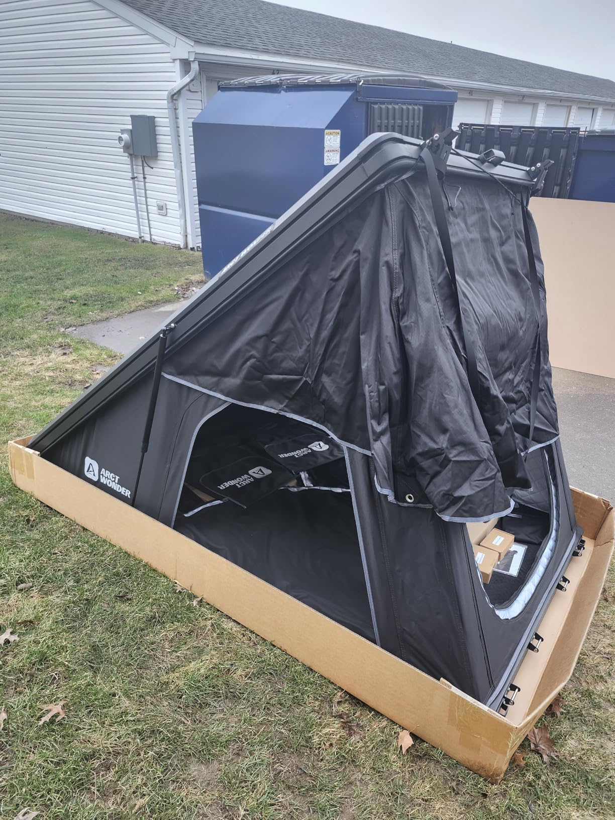 Rooftop Tent Hard Shell with Winter Thermal Layer, Solar Panel Roof top Tent Hardshell Suitable for Jeep SUV Truck Van, Camping Car 2 Person customer photo 1