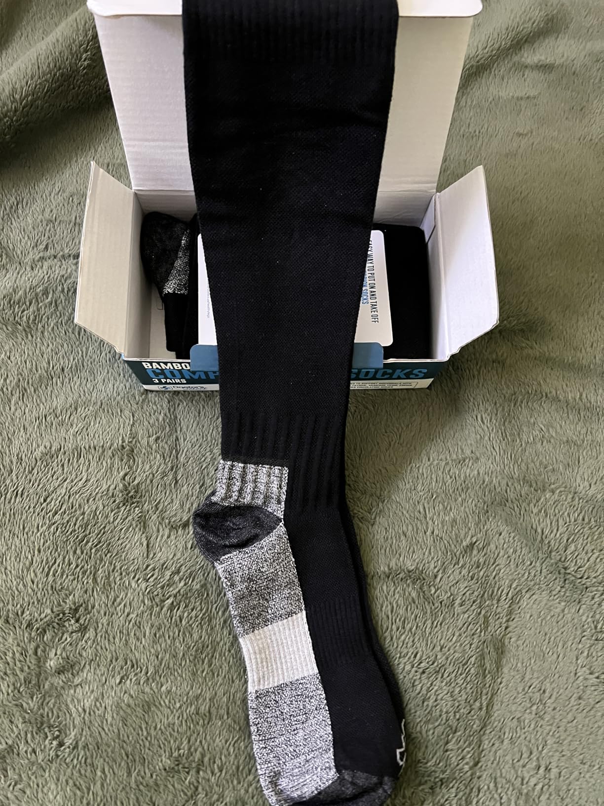 Doctor's Select Bamboo Viscose Light Compression Socks for Women & Men - 3 Pairs, 8-15 mmHg customer photo 2