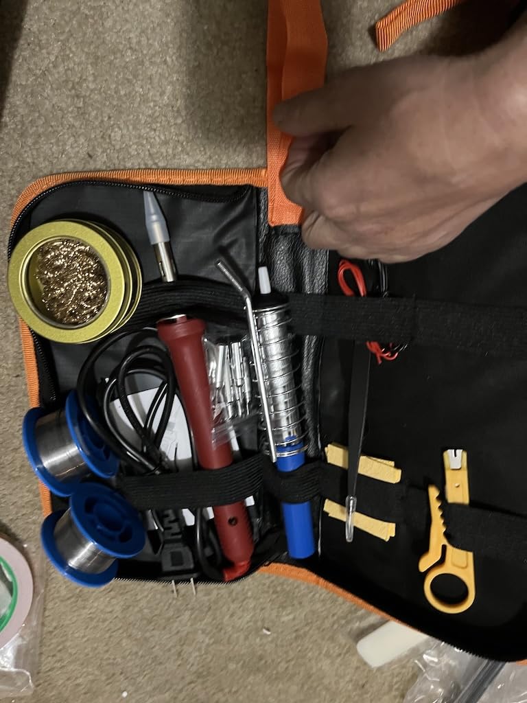 34-Piece Stained Glass Kit with Stained Glass Grinder, Automatic Water Filling Function Glass Grinder, 5/8 Grinding Drill Bit, Equipped with Glass Cutting Kit and Soldering Kit customer photo 1