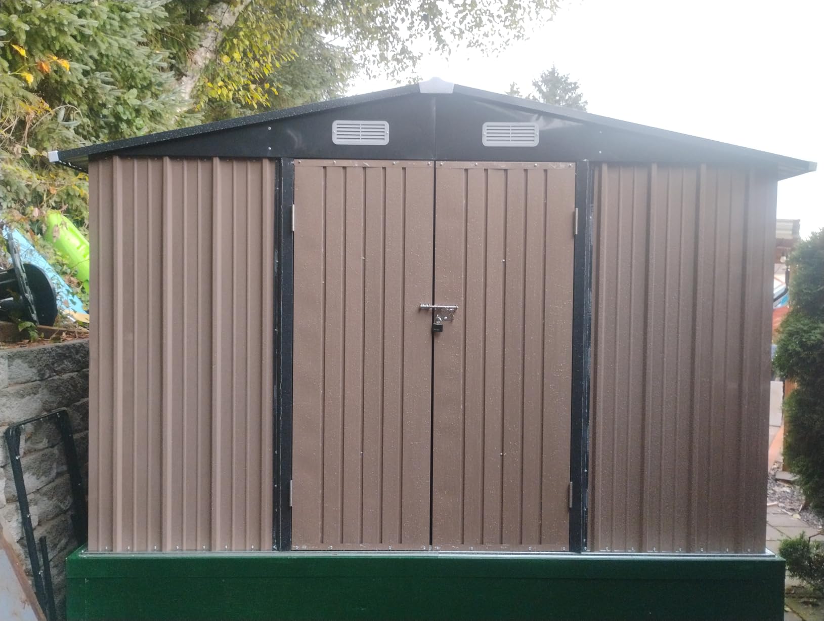 Aoxun 10 x 12FT Outdoor Storage Shed with Double Hinged Large Door Utility Garden Shed with Lockable Door & Sloped Roof customer photo 1