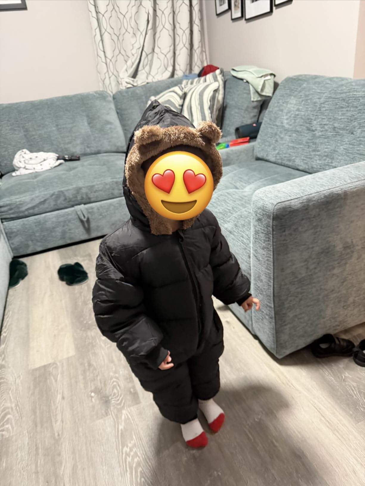Baby Boys Girls Snowsuit Winter Clothes Suit Hooded Jumpsuit Romper Bear Outfit Infant Warm Coat Outwear Overcoat customer photo 1