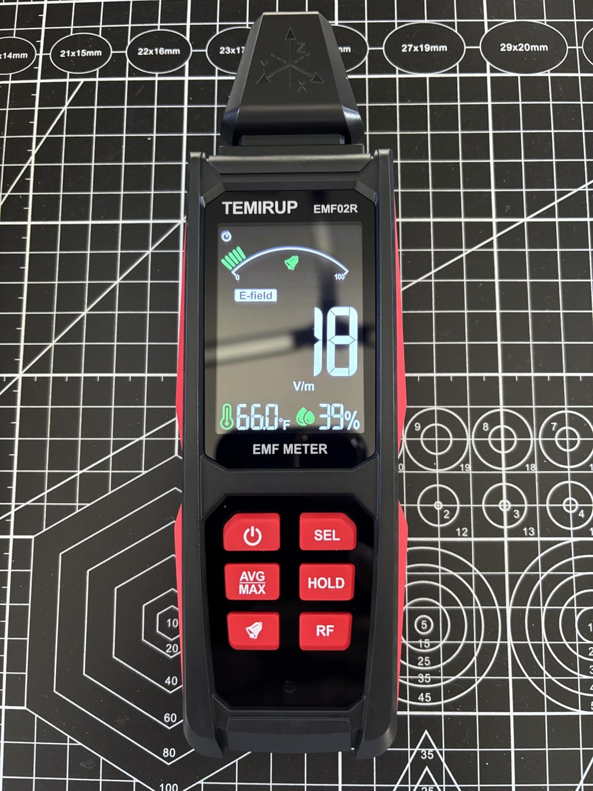 EMF Detector, TEMIRUP 5 in 1 Handheld EMF Meter Radiation Detector, Detects EF, RF, MF, WiFi Signal,Temperature, Humidity, Rechargeable EMF Reader with Large Color LCD for Home, Office, Ghost Hunting customer photo 2