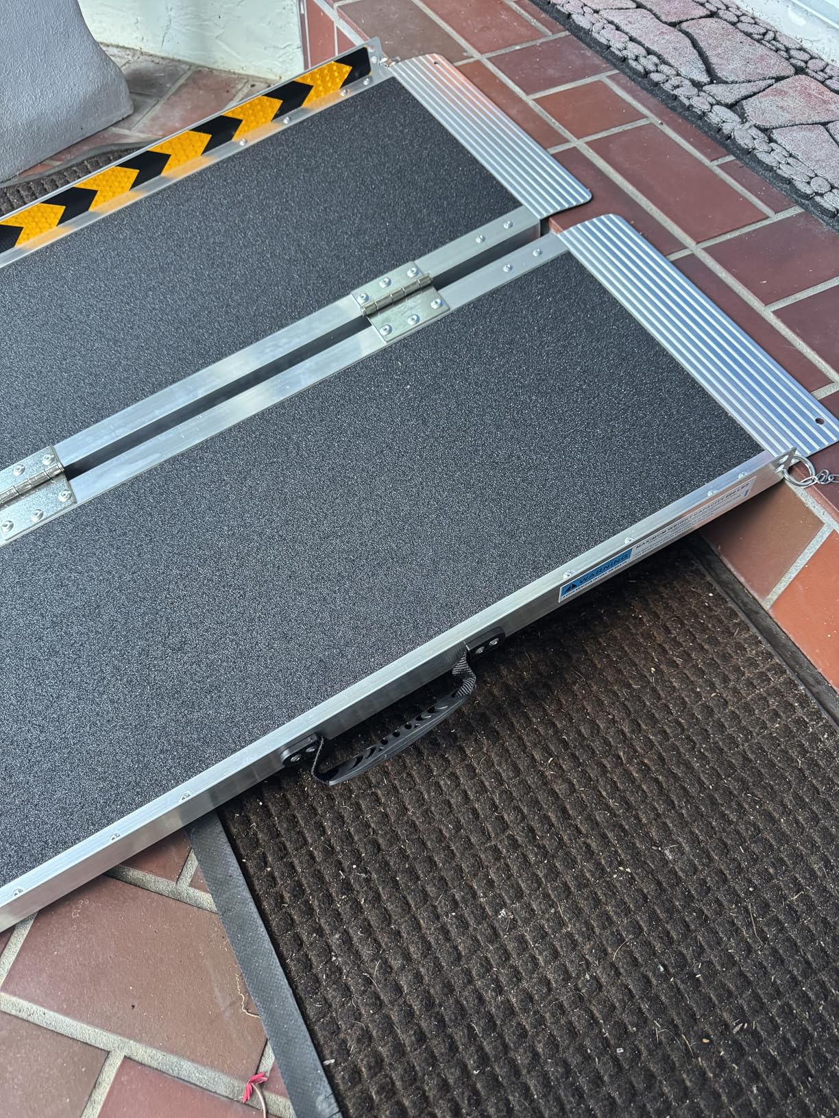 3FT Portable Wheelchair Ramp, Non-Slip Aluminum Folding Handicap Ramp, Ramps for Wheelchairs for Home with Handle, Wheelchair Ramps for Home Steps/Stairs/Threshold/Doorways/Scooter, 600LBS Capacity customer photo 1