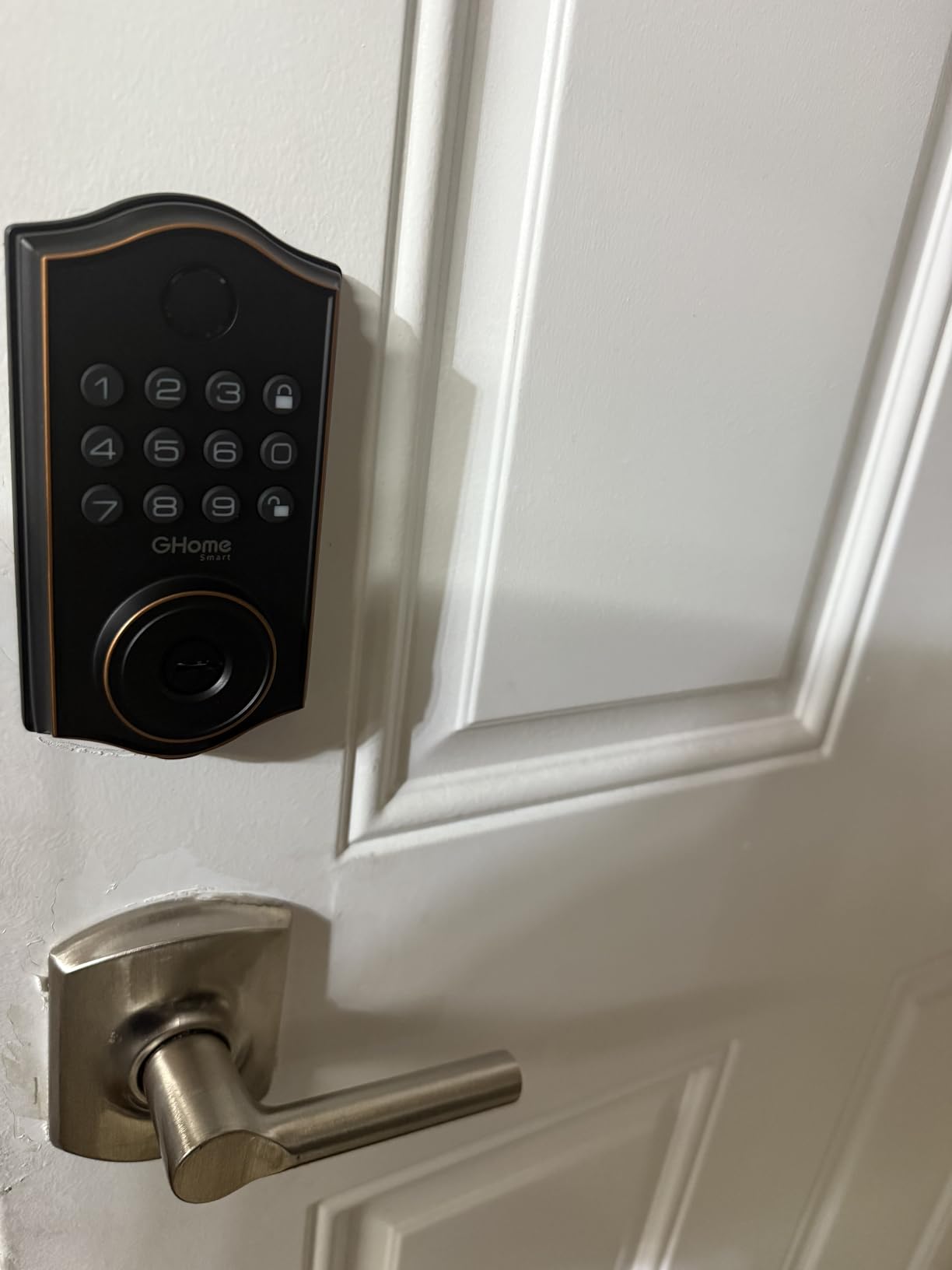 GHome Smart Deadbolt Lock, Fingerprint Code Keyless Entry Door Lock for Front Door, Auto Lock, App Control, Digital Keypad deadbolt, Smart Door Lock for Home Airbnb Apartment Hotel Garage, Black customer photo 2