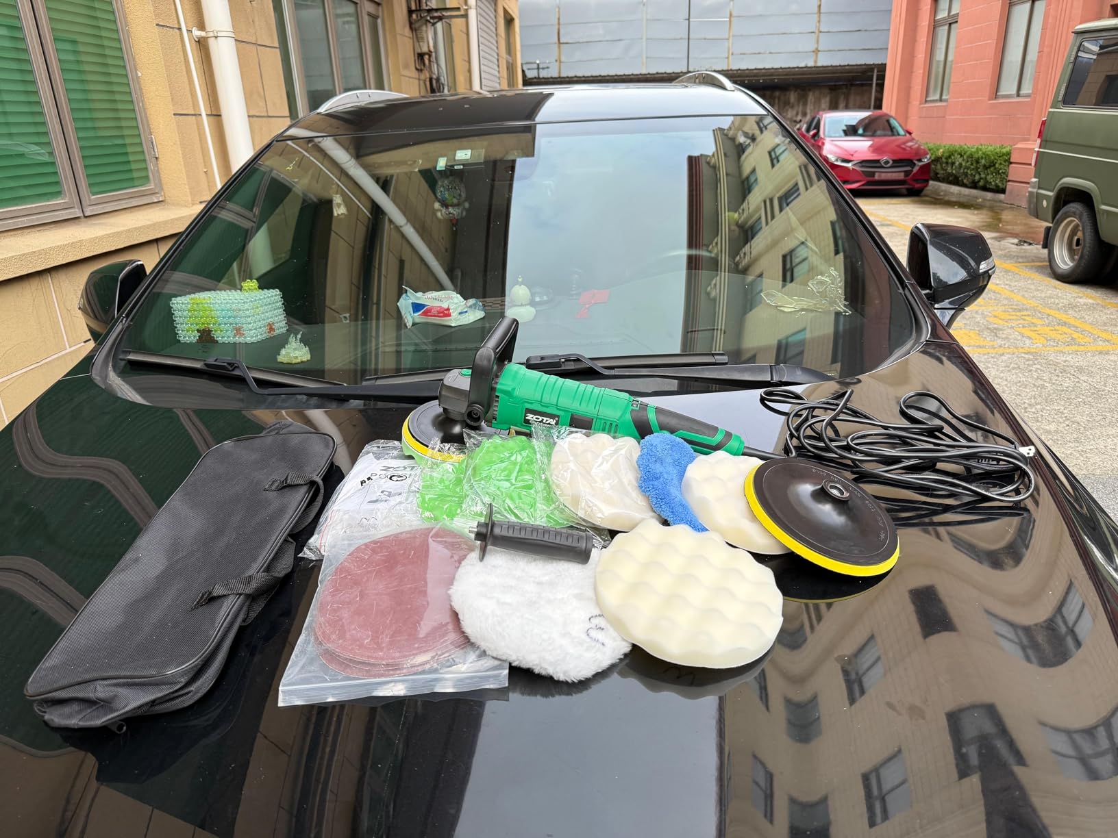 ZOTA Buffer Polisher, 1600W 7 Inch/6 Inch Pure Copper Motor Car Buffers and Polishers Kit, 7 Variable Speeds 1000-3500 RPM Car Polishers and Buffers, Ultra-long Cord for Car Boat Polishing Waxing. customer photo 2